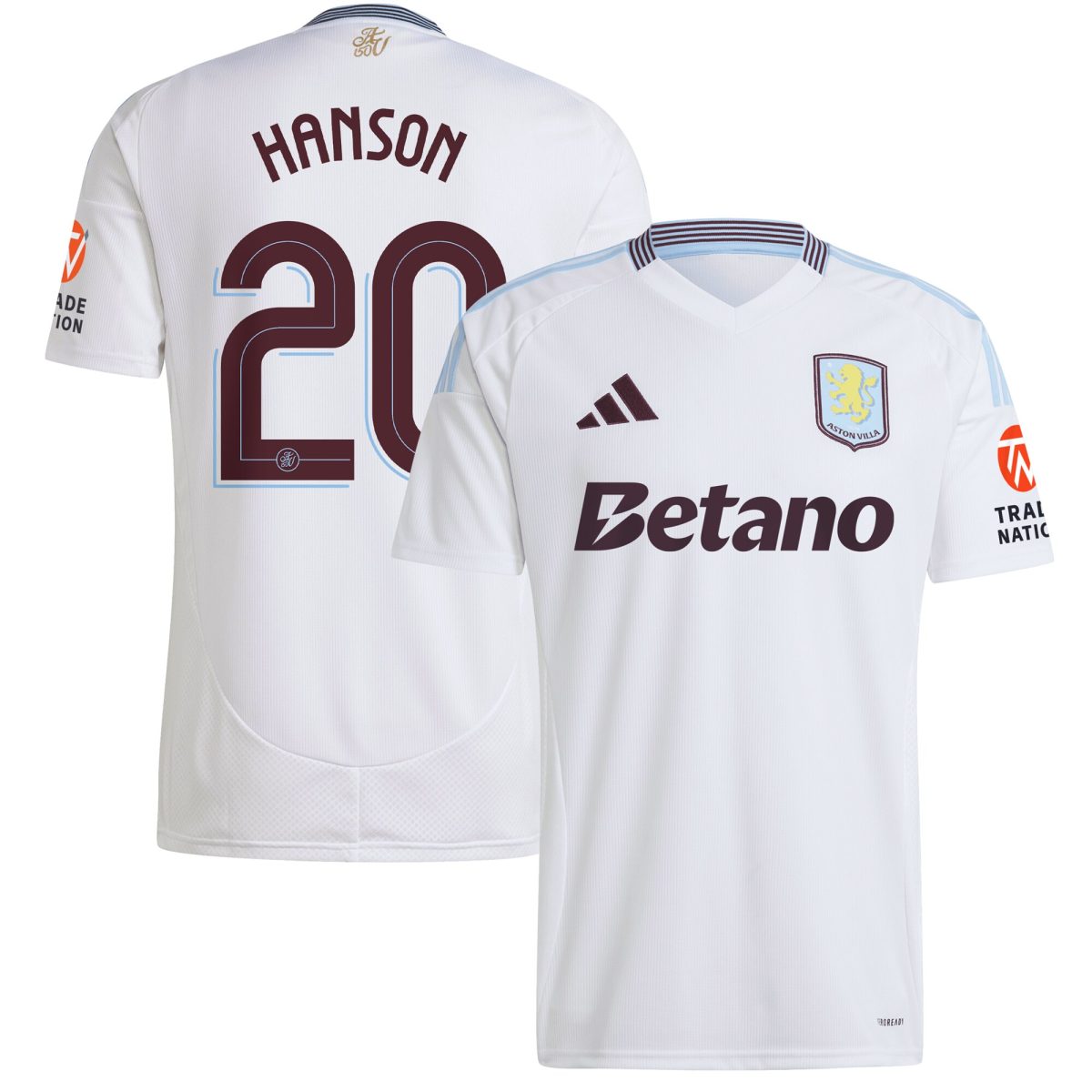 Explore the aston villa adidas away shirt 2024-25 with hanson 20 cup printing Collection of Aston Villa jerseys. Authentic, high-quality football shirts for every supporter, available worldwide.