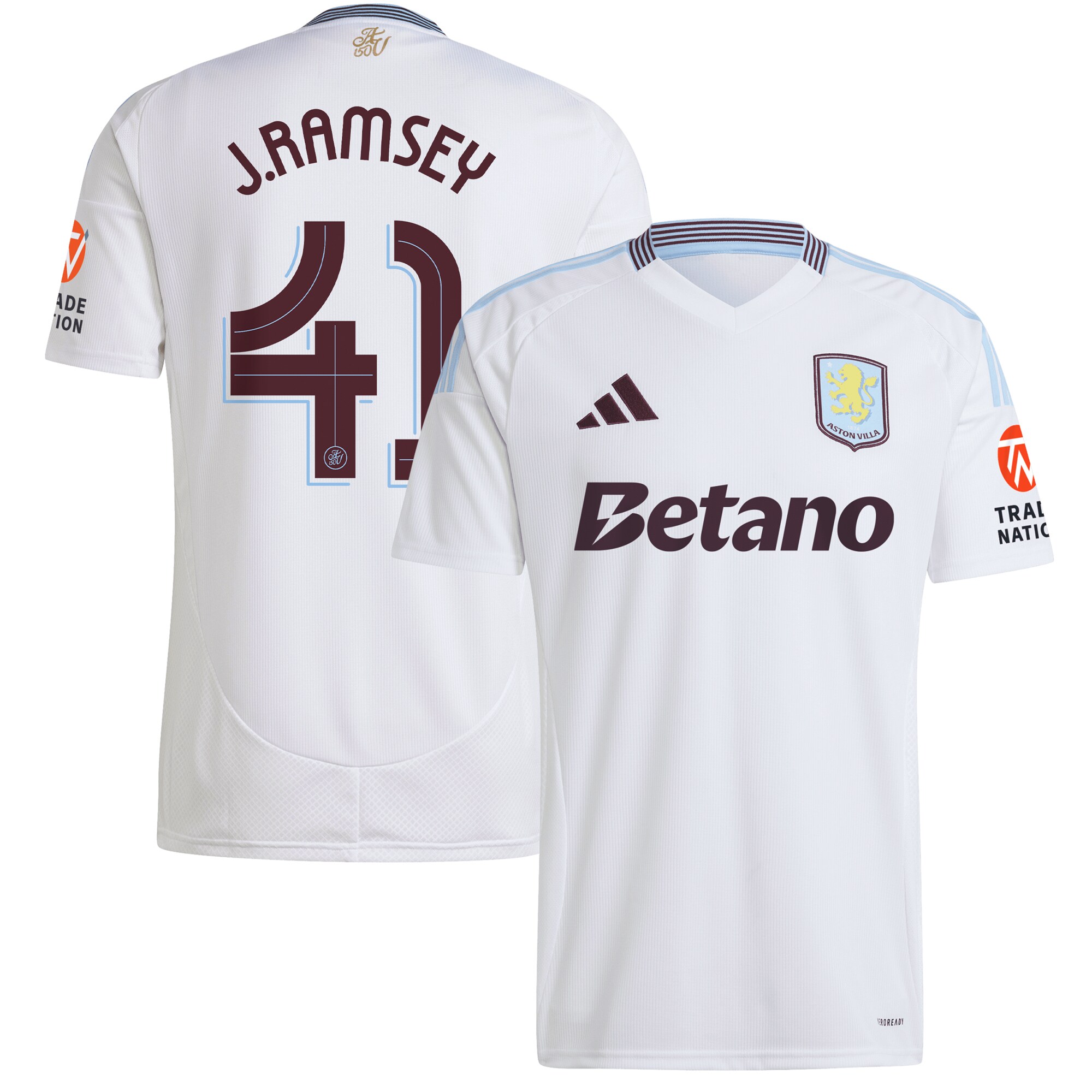 Explore the aston villa adidas away shirt 2024-25 with j. ramsey 41 cup printing Collection of Aston Villa jerseys. Authentic, high-quality football shirts for every supporter, available worldwide.