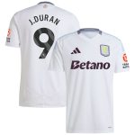 Explore the aston villa adidas away shirt 2024-25 with j.duran 9 printing Collection of Aston Villa jerseys. Authentic, high-quality football shirts for every supporter, available worldwide.