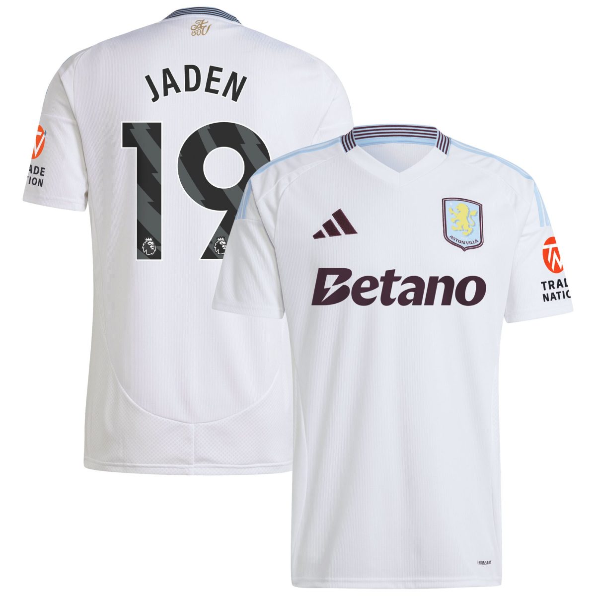Explore the aston villa adidas away shirt 2024-25 with jaden 19 printing Collection of Aston Villa jerseys. Authentic, high-quality football shirts for every supporter, available worldwide.