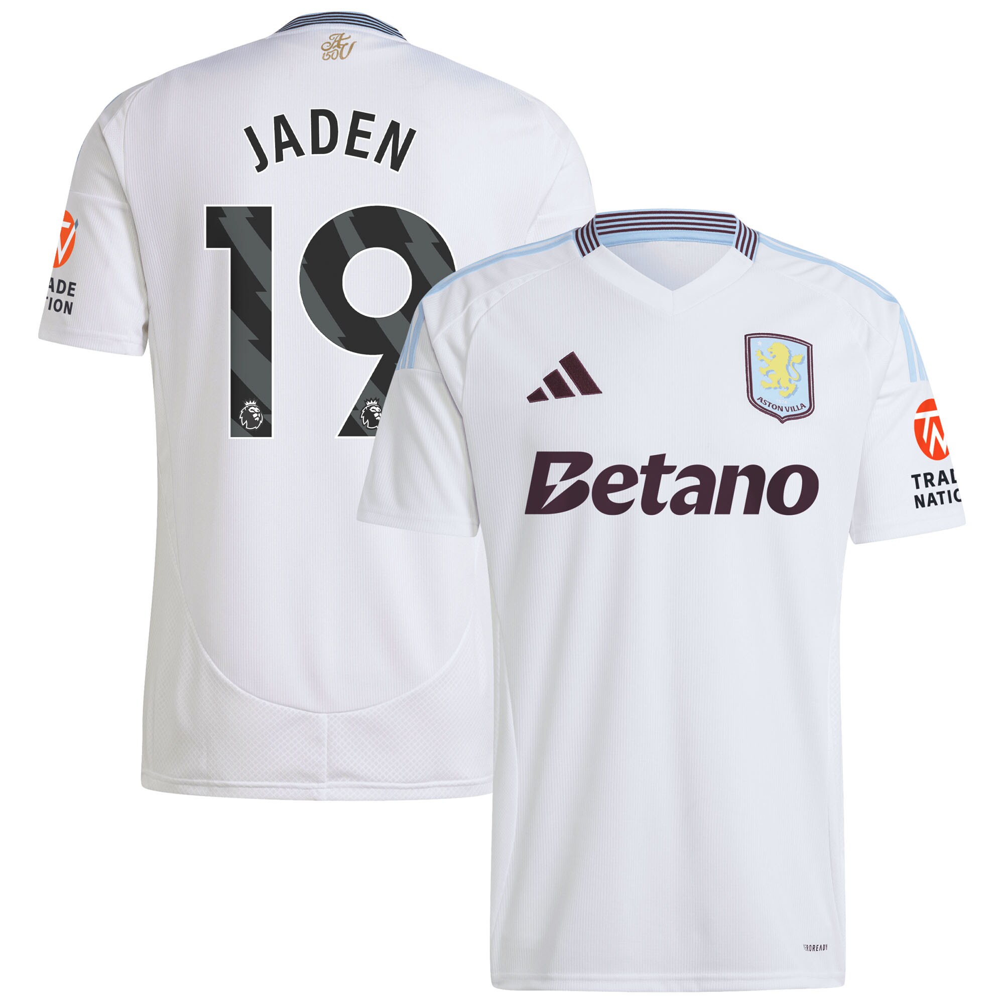 Explore the aston villa adidas away shirt 2024-25 with jaden 19 printing Collection of Aston Villa jerseys. Authentic, high-quality football shirts for every supporter, available worldwide.
