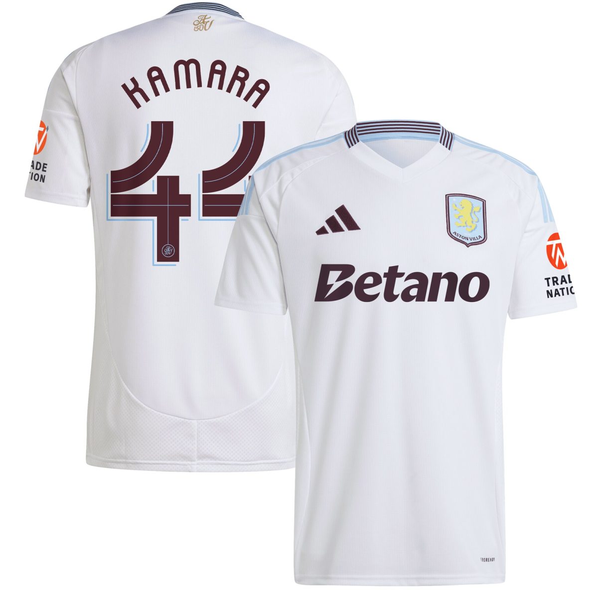 Explore the aston villa adidas away shirt 2024-25 with kamara 44 cup printing Collection of Aston Villa jerseys. Authentic, high-quality football shirts for every supporter, available worldwide.