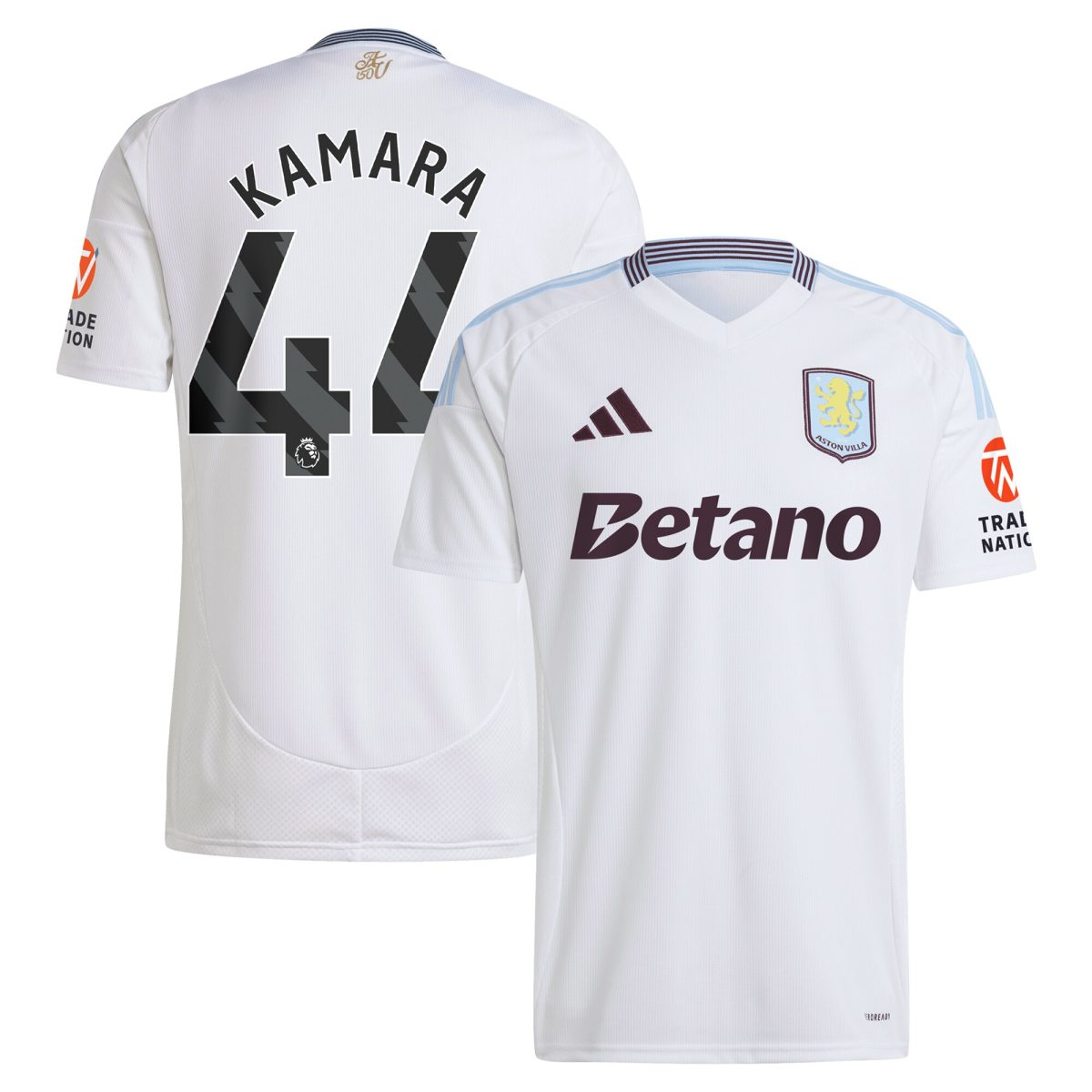 Explore the aston villa adidas away shirt 2024-25 with kamara 44 printing Collection of Aston Villa jerseys. Authentic, high-quality football shirts for every supporter, available worldwide.