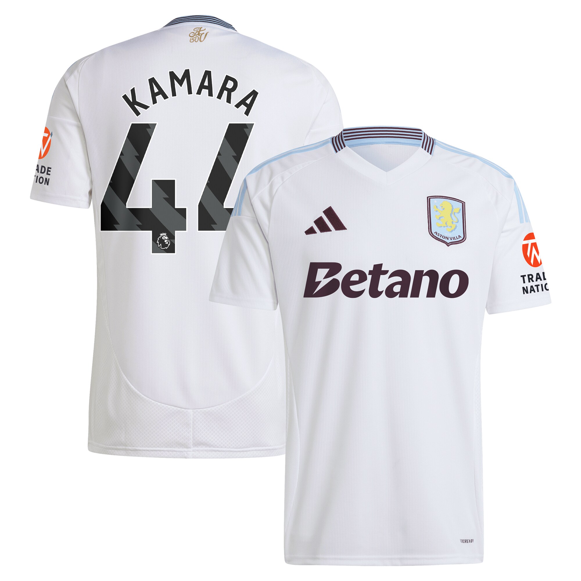 Explore the aston villa adidas away shirt 2024-25 with kamara 44 printing Collection of Aston Villa jerseys. Authentic, high-quality football shirts for every supporter, available worldwide.