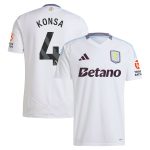 Explore the aston villa adidas away shirt 2024-25 with konsa 4 printing Collection of Aston Villa jerseys. Authentic, high-quality football shirts for every supporter, available worldwide.