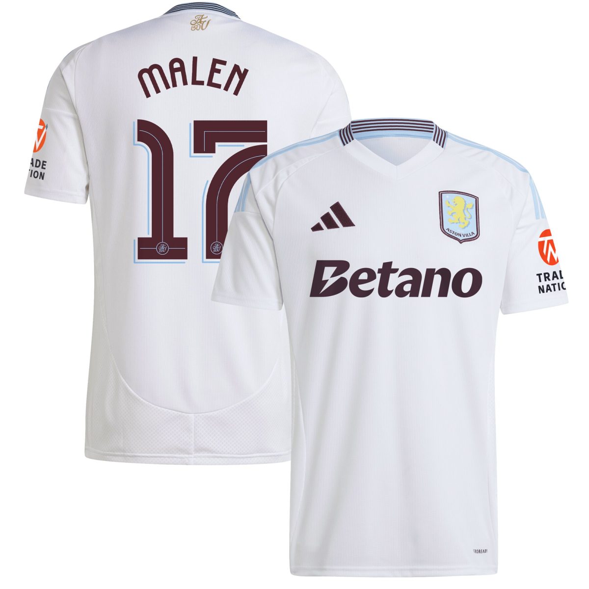 Explore the aston villa adidas away shirt 2024-25 with malen 17 cup printing Collection of Aston Villa jerseys. Authentic, high-quality football shirts for every supporter, available worldwide.