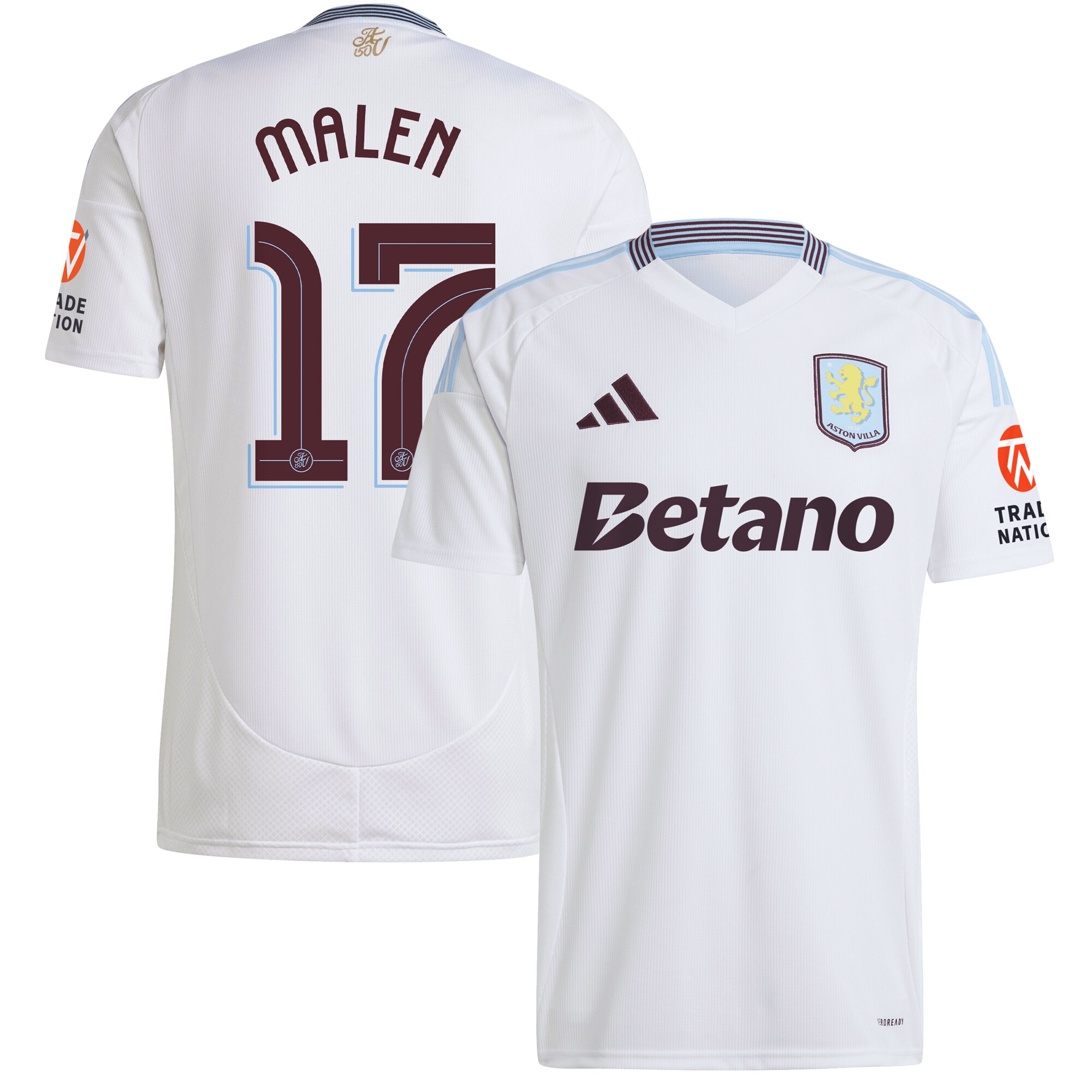 Explore the aston villa adidas away shirt 2024-25 with malen 17 cup printing Collection of Aston Villa jerseys. Authentic, high-quality football shirts for every supporter, available worldwide.