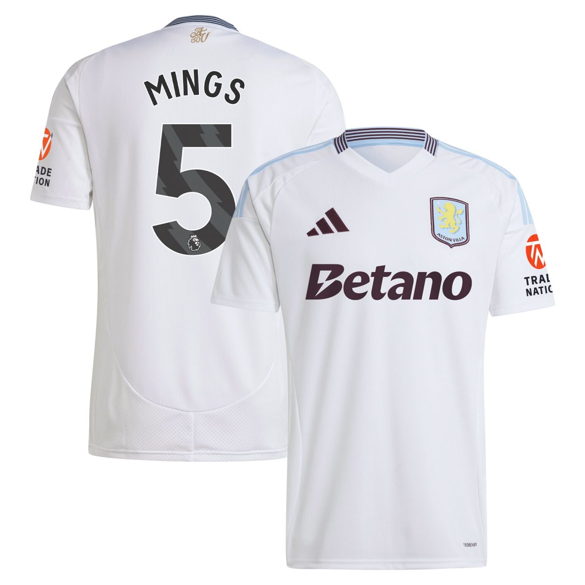 Explore the aston villa adidas away shirt 2024-25 with mings 5 printing Collection of Aston Villa jerseys. Authentic, high-quality football shirts for every supporter, available worldwide.
