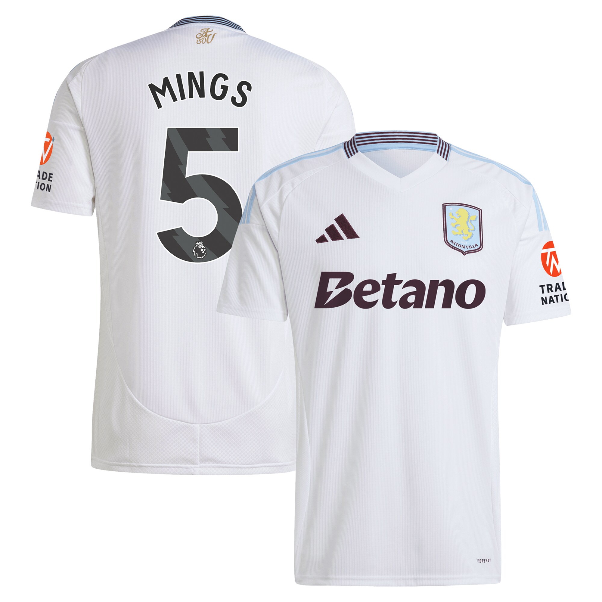 Explore the aston villa adidas away shirt 2024-25 with mings 5 printing Collection of Aston Villa jerseys. Authentic, high-quality football shirts for every supporter, available worldwide.