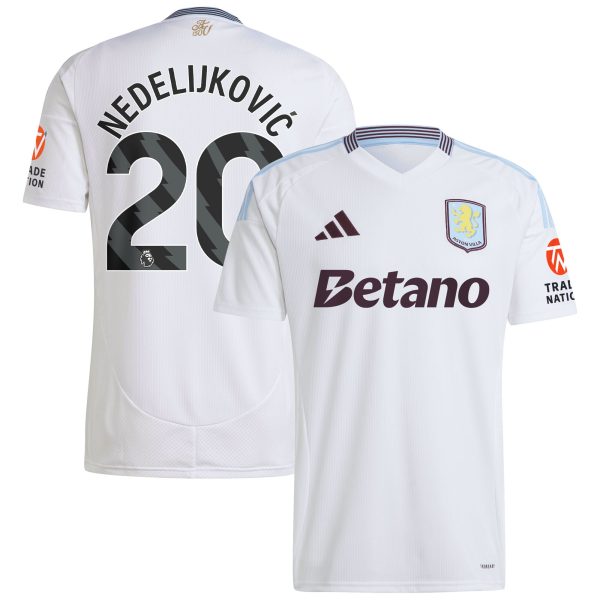 Explore the aston villa adidas away shirt 2024-25 with nedeljković 20 printing Collection of Aston Villa jerseys. Authentic, high-quality football shirts for every supporter, available worldwide.