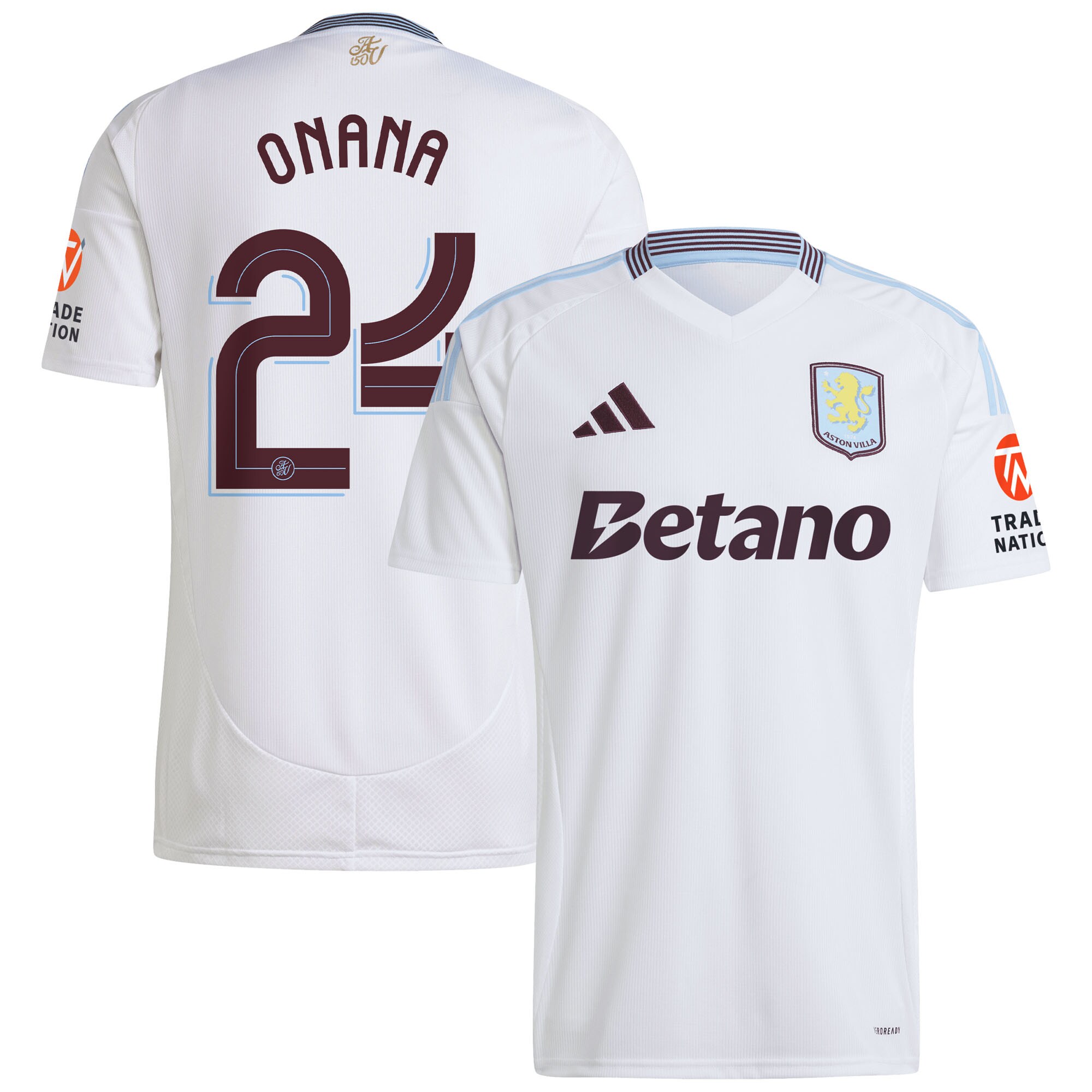 Explore the aston villa adidas away shirt 2024-25 with onana 24 cup printing Collection of Aston Villa jerseys. Authentic, high-quality football shirts for every supporter, available worldwide.