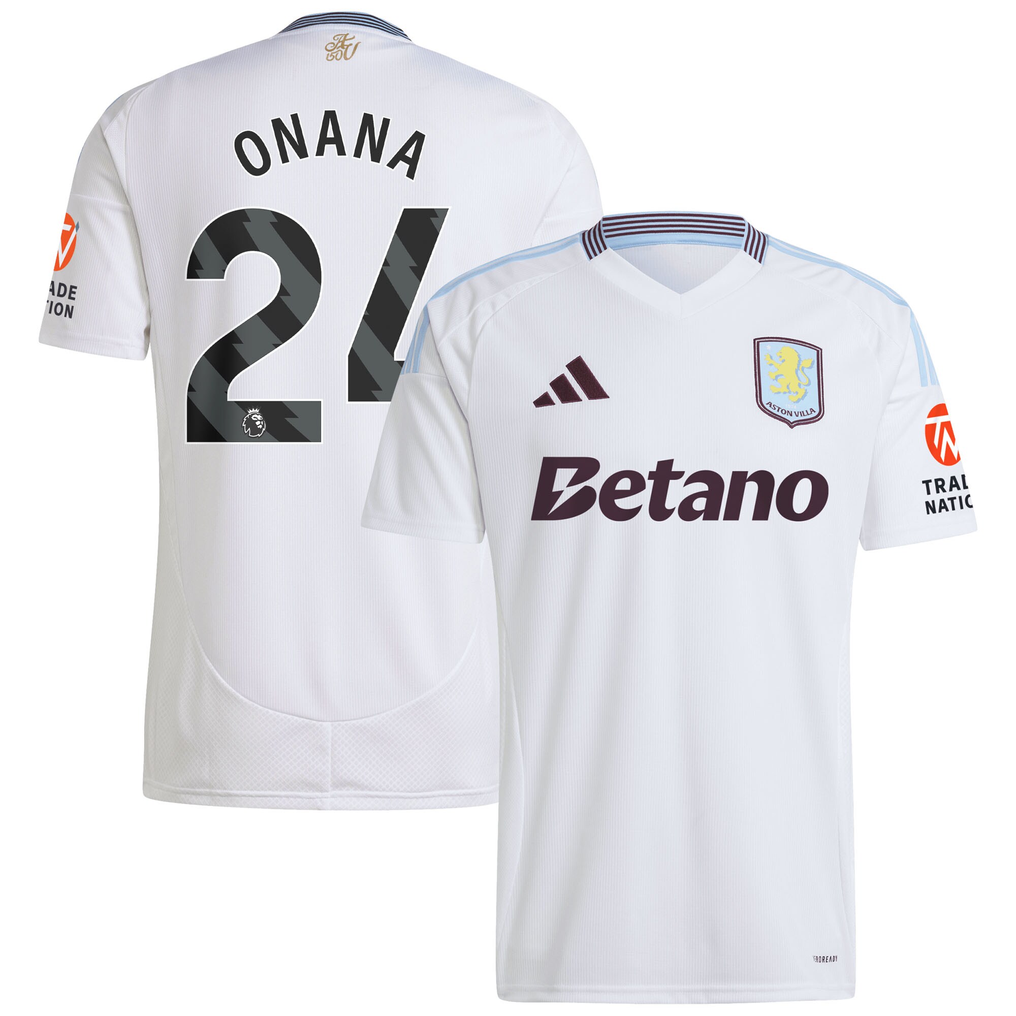 Explore the aston villa adidas away shirt 2024-25 with onana 24 printing Collection of Aston Villa jerseys. Authentic, high-quality football shirts for every supporter, available worldwide.