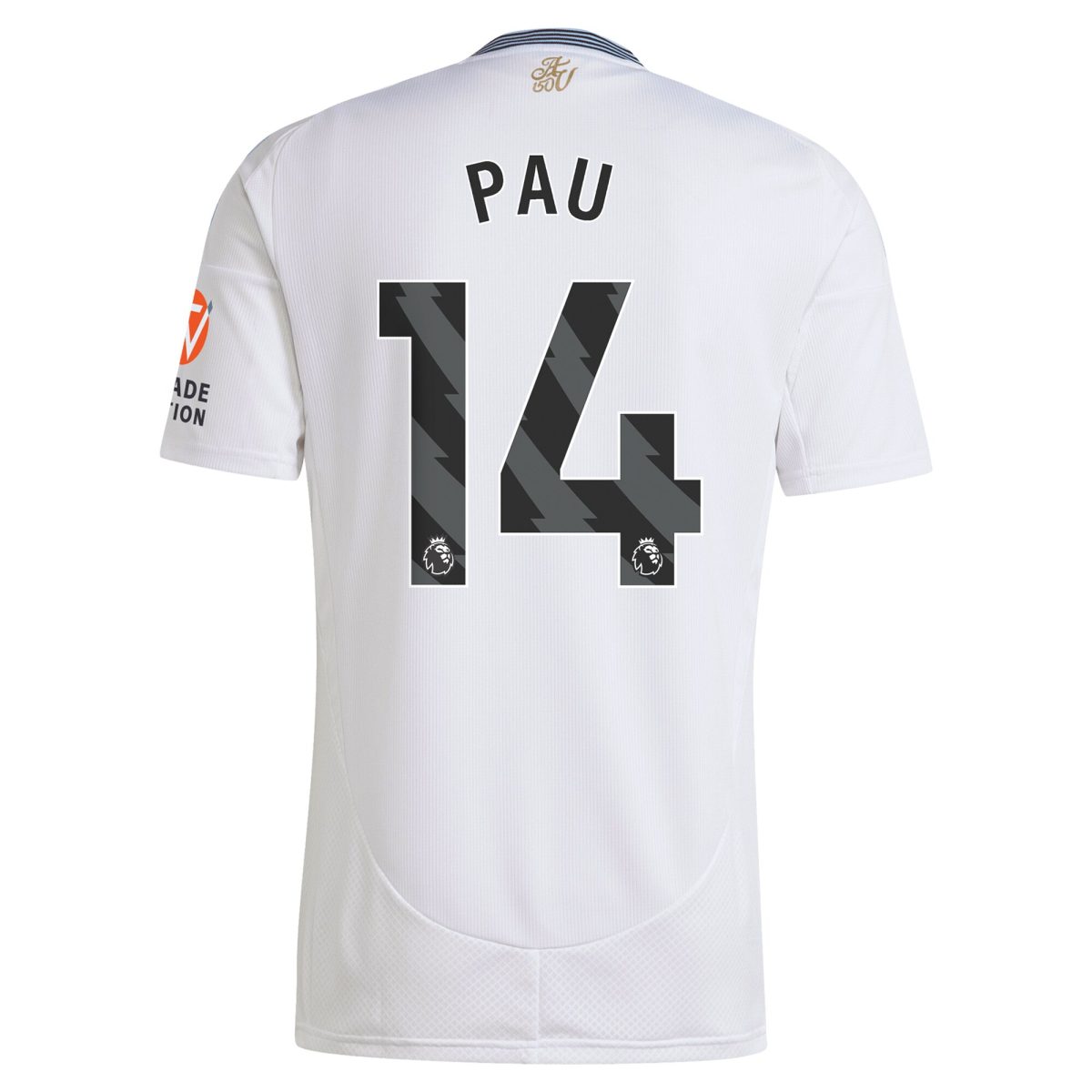 Explore the aston villa adidas away shirt 2024-25 with pau 14 printing Collection of Aston Villa jerseys. Authentic, high-quality football shirts for every supporter, available worldwide.