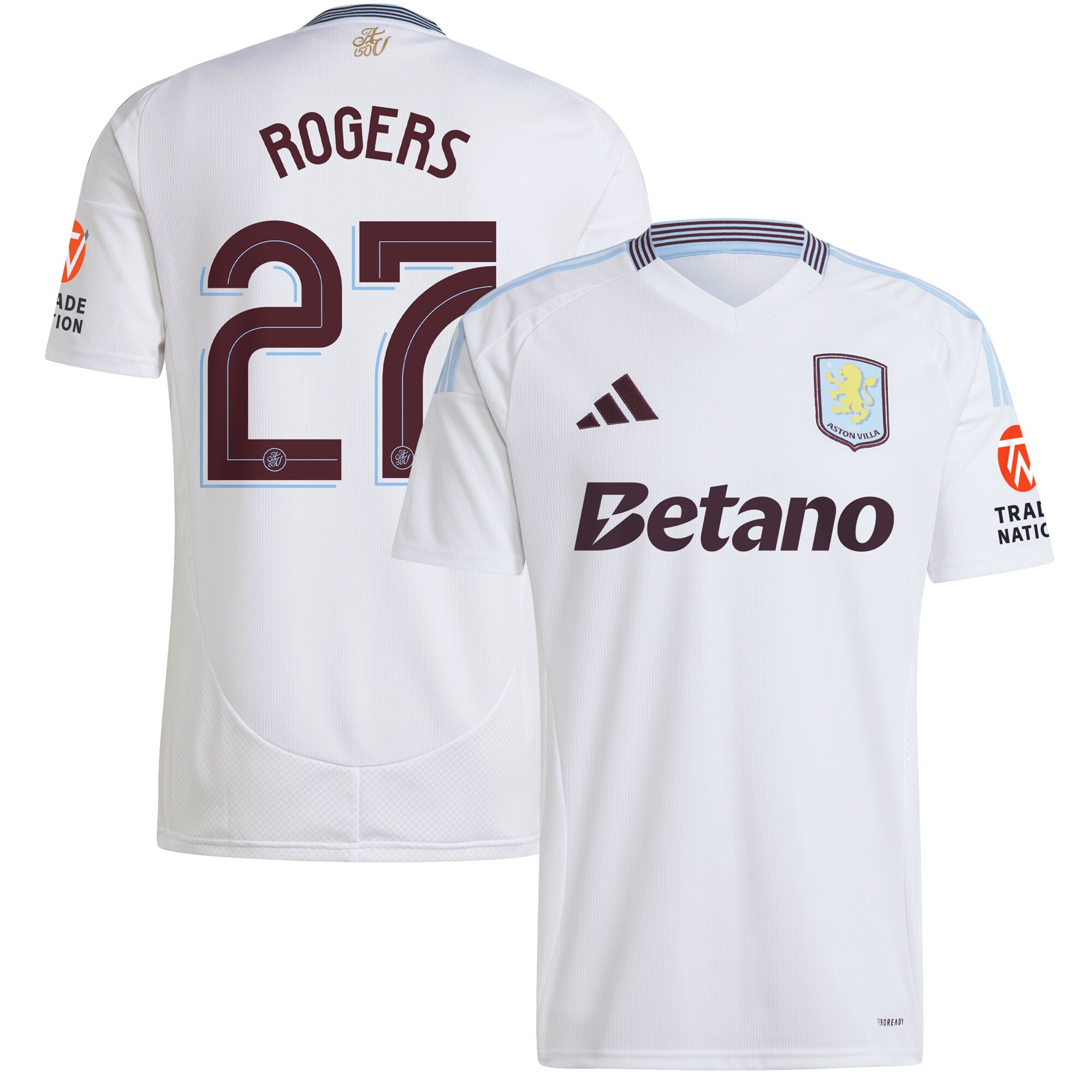 Explore the aston villa adidas away shirt 2024-25 with rogers 27 cup printing Collection of Aston Villa jerseys. Authentic, high-quality football shirts for every supporter, available worldwide.