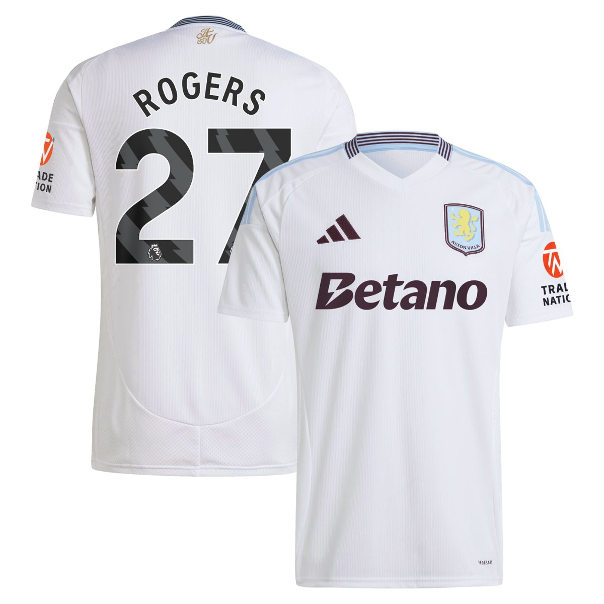 Explore the aston villa adidas away shirt 2024-25 with rogers 27 printing Collection of Aston Villa jerseys. Authentic, high-quality football shirts for every supporter, available worldwide.