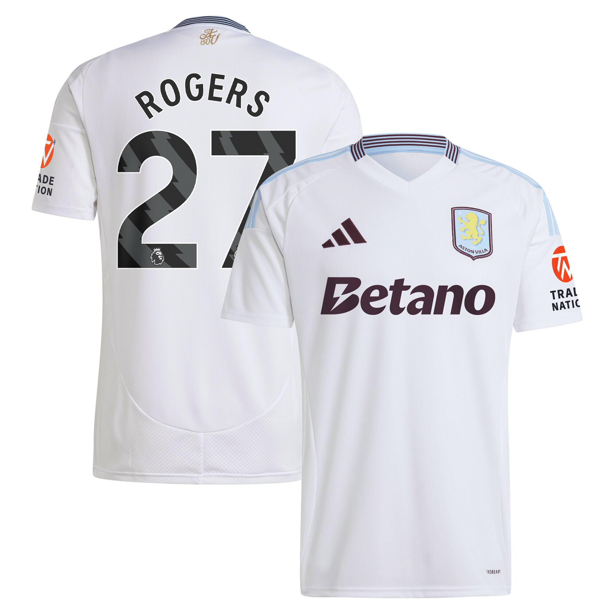 Explore the aston villa adidas away shirt 2024-25 with rogers 27 printing Collection of Aston Villa jerseys. Authentic, high-quality football shirts for every supporter, available worldwide.