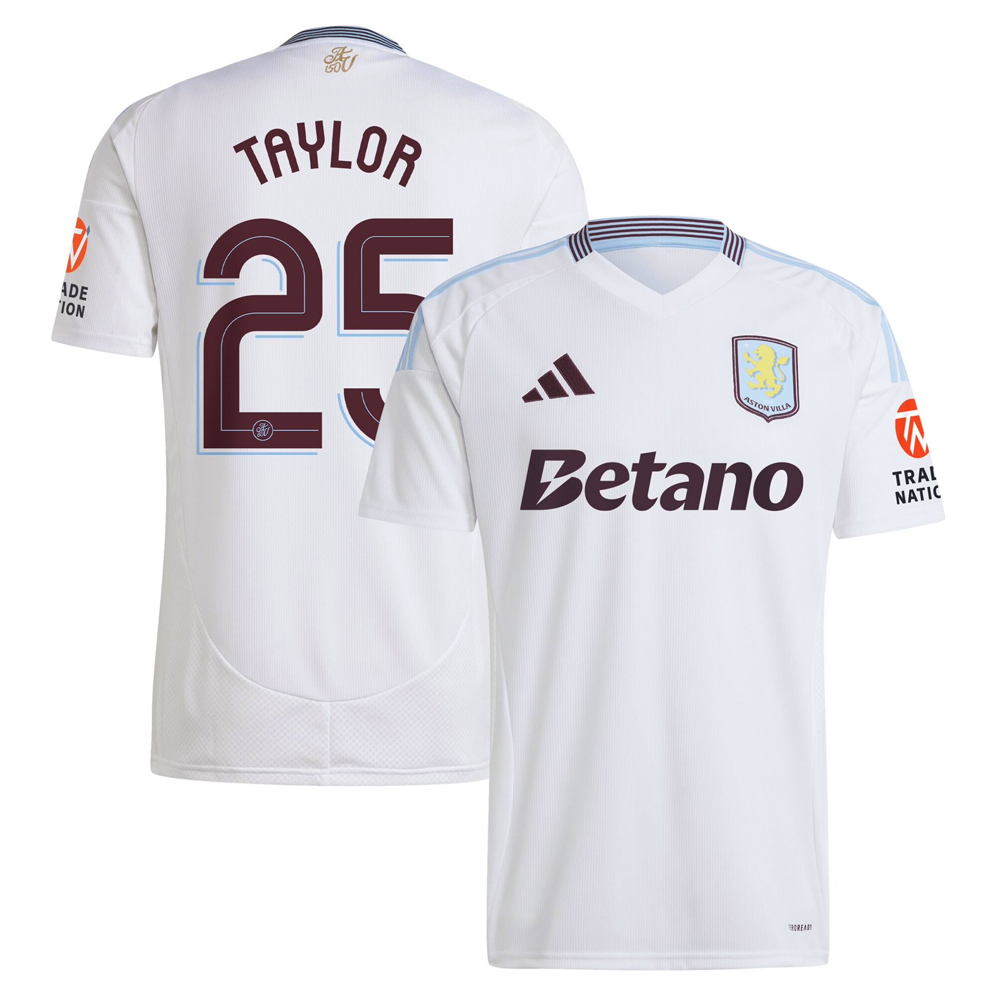 Explore the aston villa adidas away shirt 2024-25 with taylor 25 cup printing Collection of Aston Villa jerseys. Authentic, high-quality football shirts for every supporter, available worldwide.