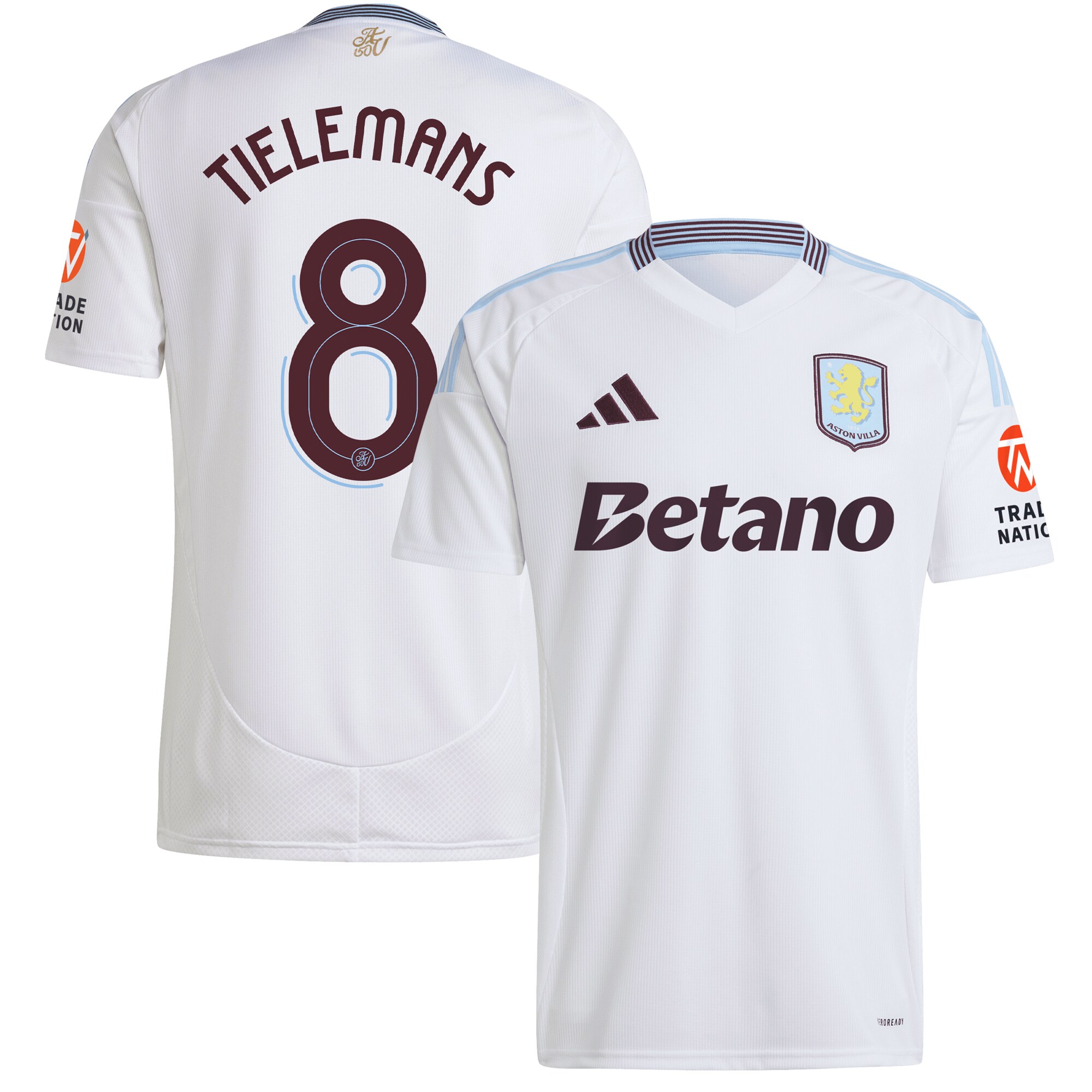 Explore the aston villa adidas away shirt 2024-25 with tielemans 8 cup printing Collection of Aston Villa jerseys. Authentic, high-quality football shirts for every supporter, available worldwide.