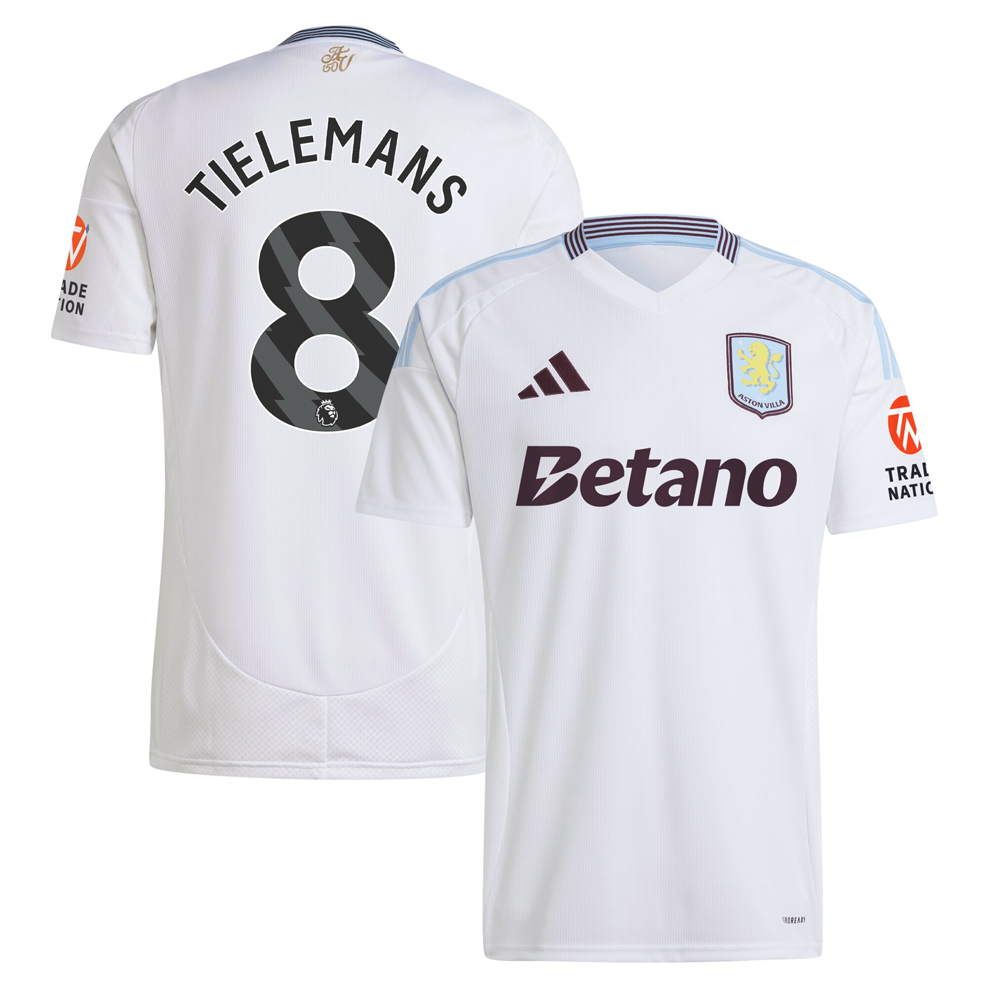 Explore the aston villa adidas away shirt 2024-25 with tielemans 8 printing Collection of Aston Villa jerseys. Authentic, high-quality football shirts for every supporter, available worldwide.