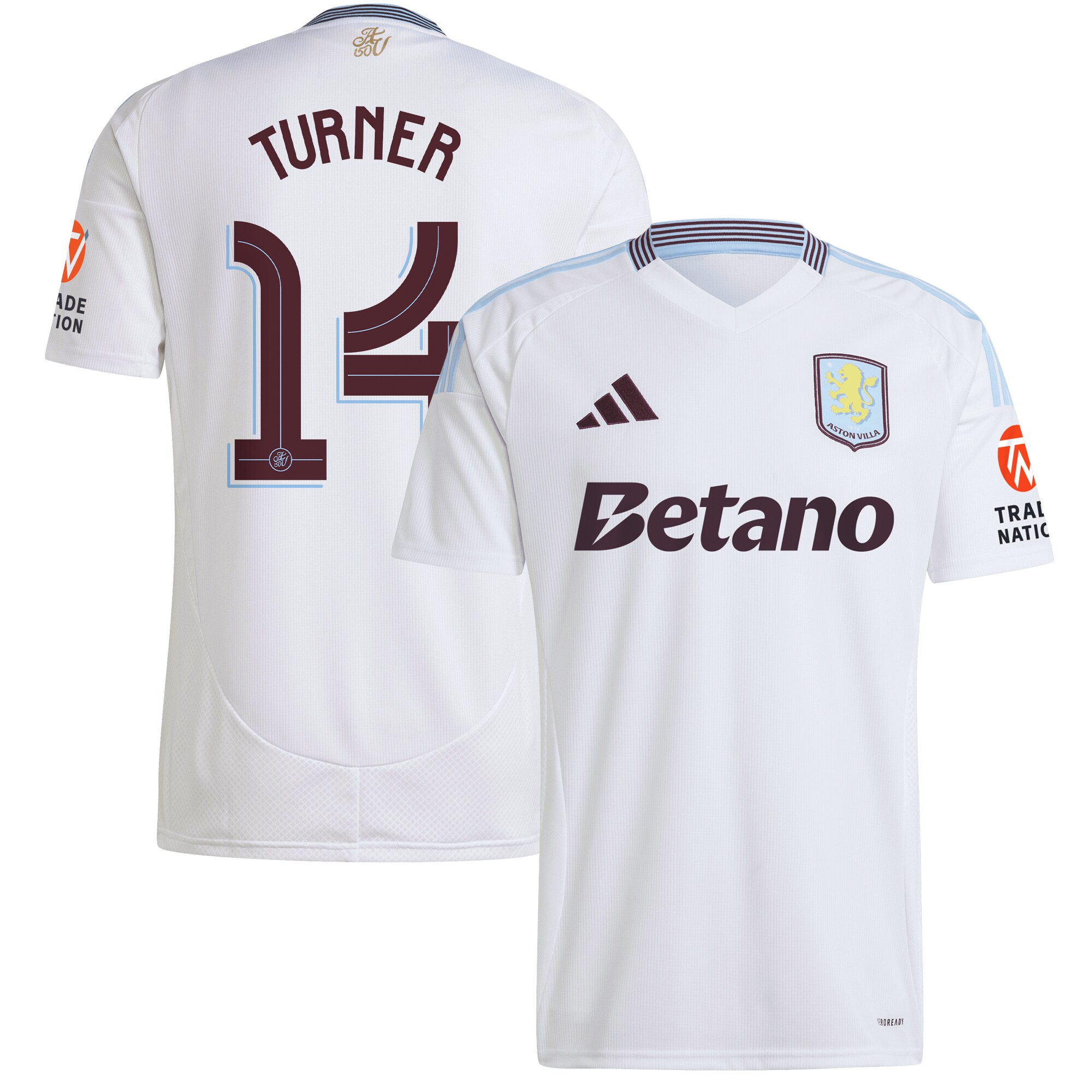 Explore the aston villa adidas away shirt 2024-25 with turner 14 cup printing Collection of Aston Villa jerseys. Authentic, high-quality football shirts for every supporter, available worldwide.