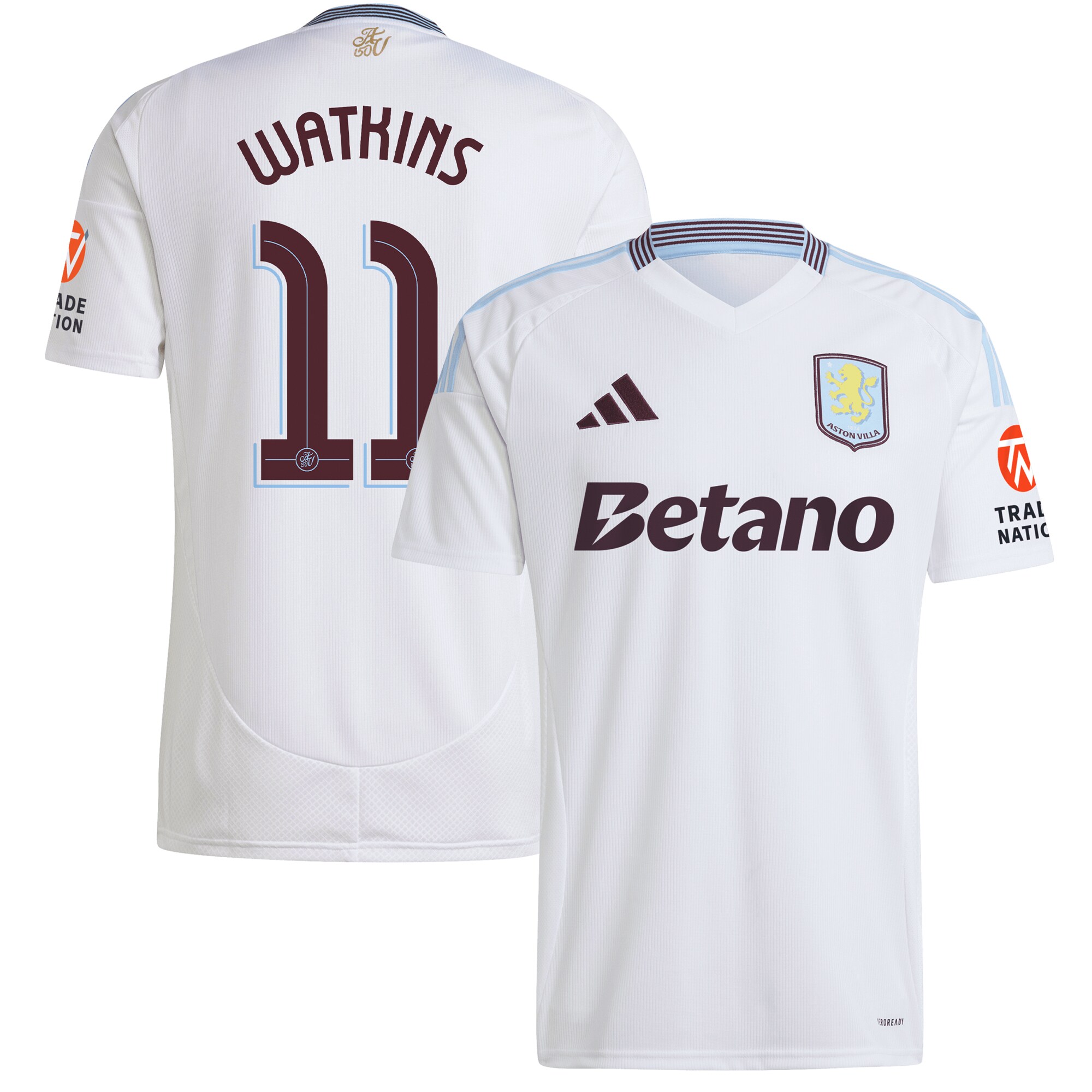Explore the aston villa adidas away shirt 2024-25 with watkins 11 cup printing Collection of Aston Villa jerseys. Authentic, high-quality football shirts for every supporter, available worldwide.