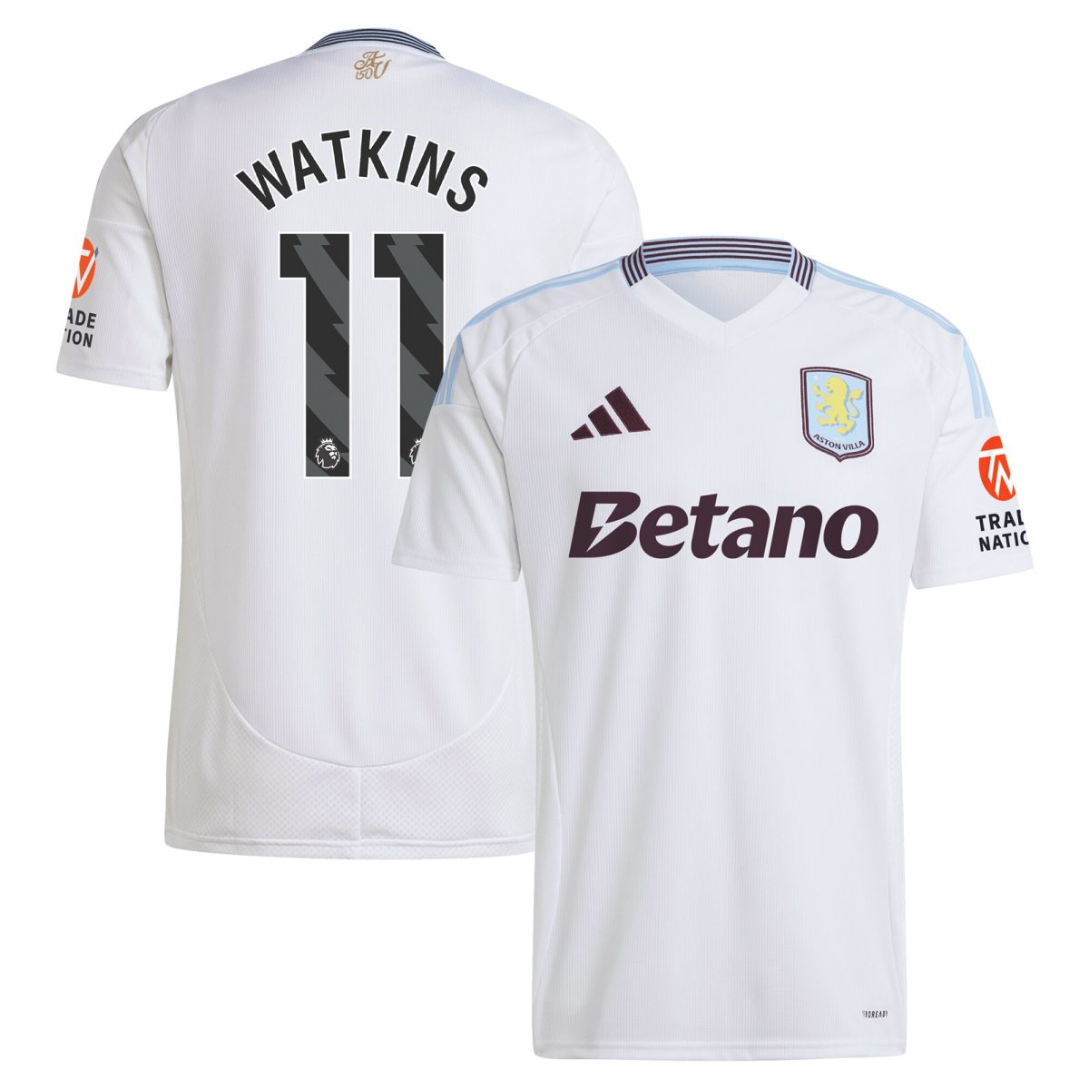 Explore the aston villa adidas away shirt 2024-25 with watkins 11 printing Collection of Aston Villa jerseys. Authentic, high-quality football shirts for every supporter, available worldwide.