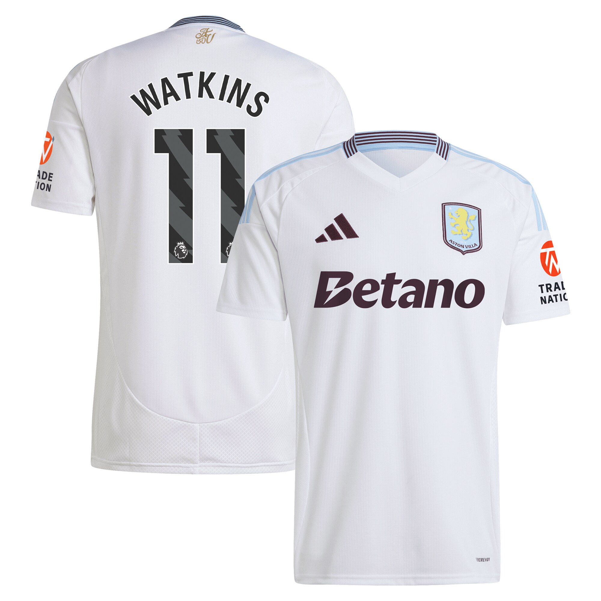 Explore the aston villa adidas away shirt 2024-25 with watkins 11 printing Collection of Aston Villa jerseys. Authentic, high-quality football shirts for every supporter, available worldwide.