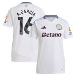 Explore the aston villa adidas away shirt 2024-25 – womens with a.garcía 16 printing Collection of Aston Villa jerseys. Authentic, high-quality football shirts for every supporter, available worldwide.