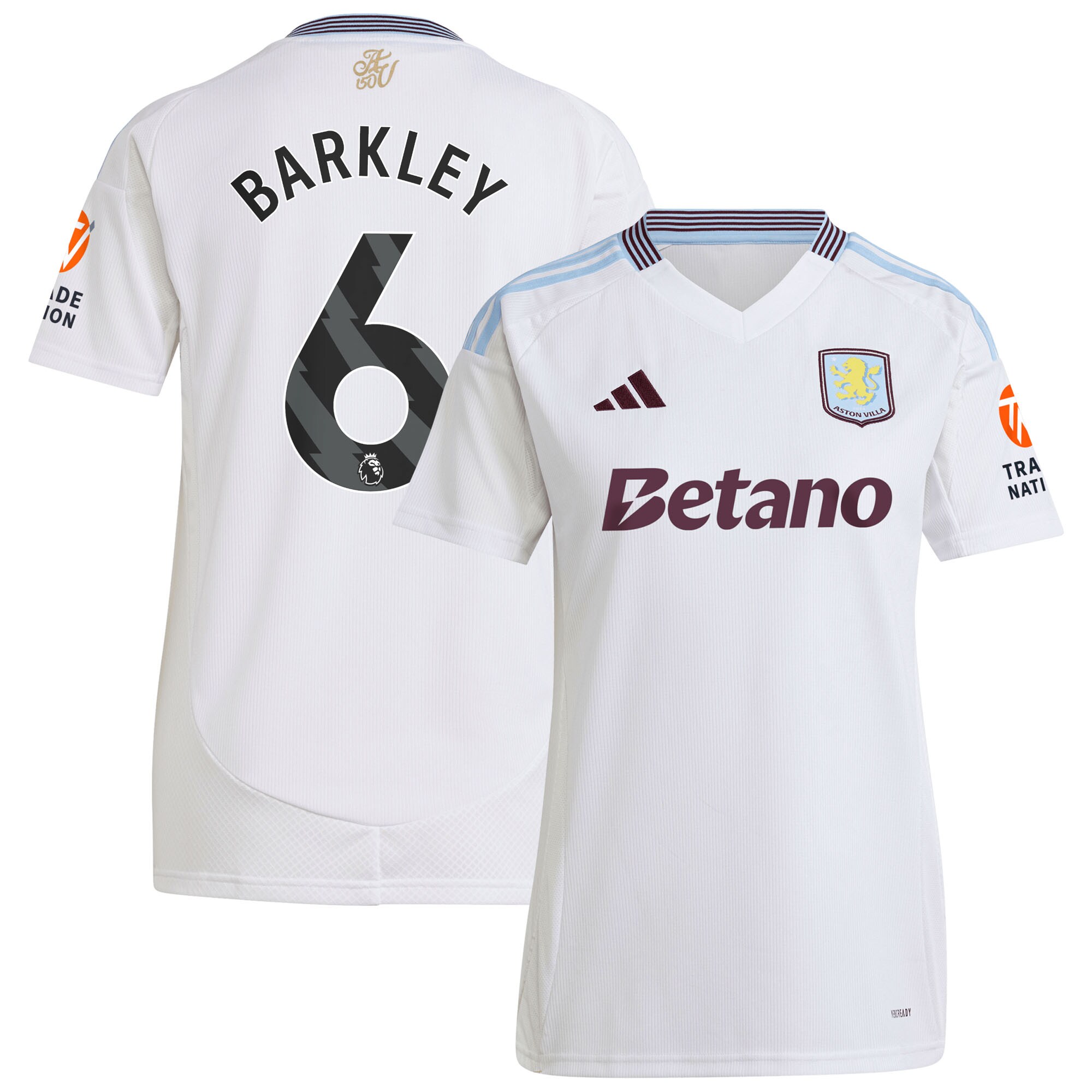 Explore the aston villa adidas away shirt 2024-25 – womens with barkley 6 printing Collection of Aston Villa jerseys. Authentic, high-quality football shirts for every supporter, available worldwide.