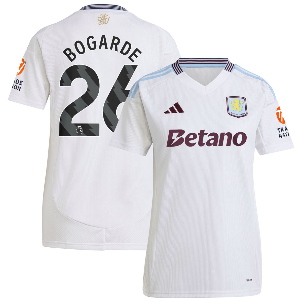 Explore the aston villa adidas away shirt 2024-25 – womens with bogarde 26 printing Collection of Aston Villa jerseys. Authentic, high-quality football shirts for every supporter, available worldwide.
