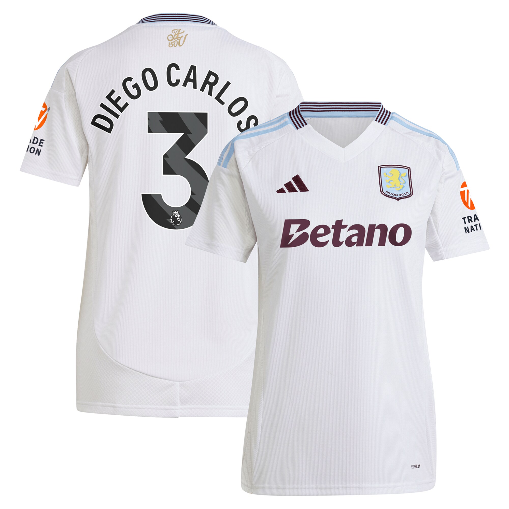 Explore the aston villa adidas away shirt 2024-25 – womens with diego carlos 3 printing Collection of Aston Villa jerseys. Authentic, high-quality football shirts for every supporter, available worldwide.