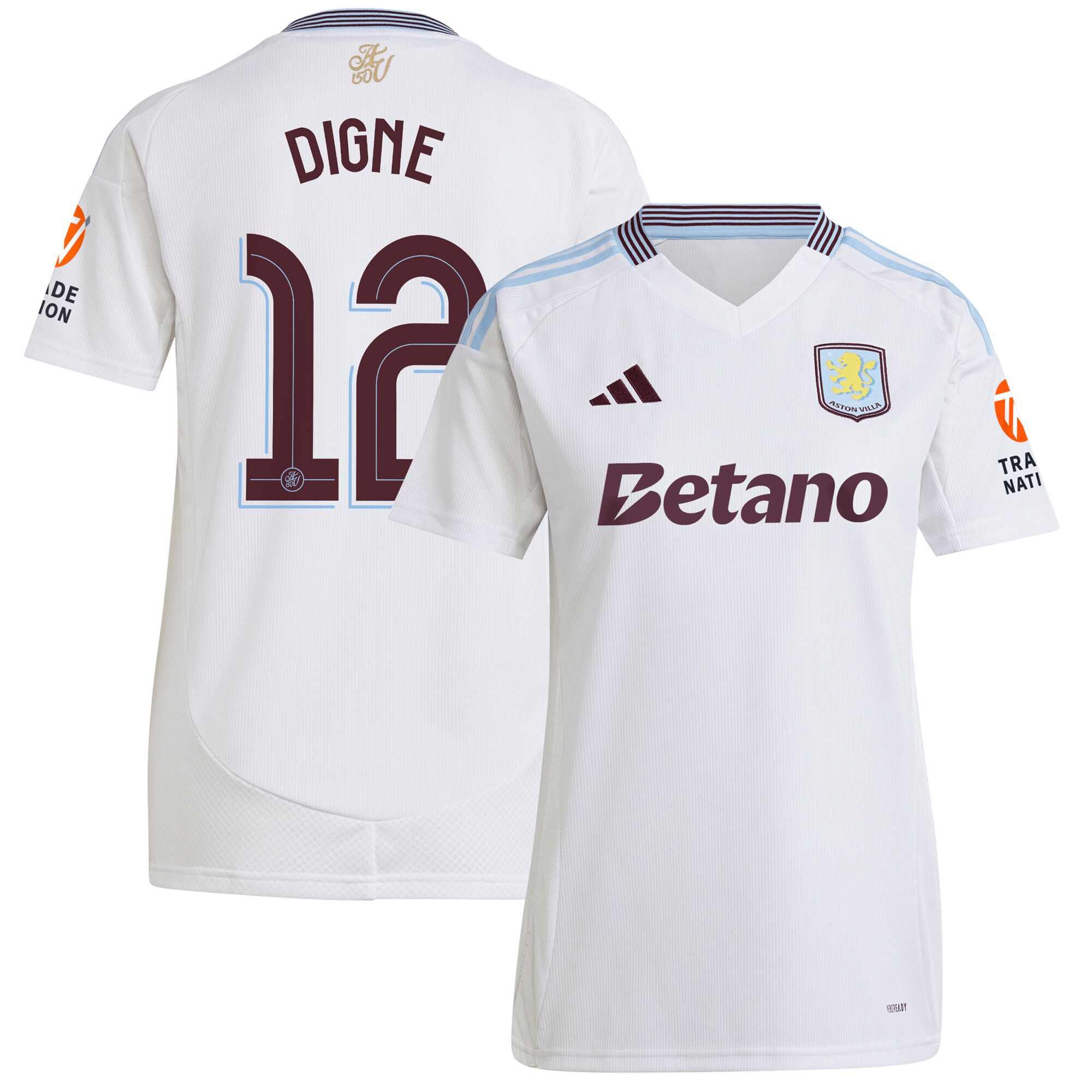 Explore the aston villa adidas away shirt 2024-25 – womens with digne 12 cup printing Collection of Aston Villa jerseys. Authentic, high-quality football shirts for every supporter, available worldwide.