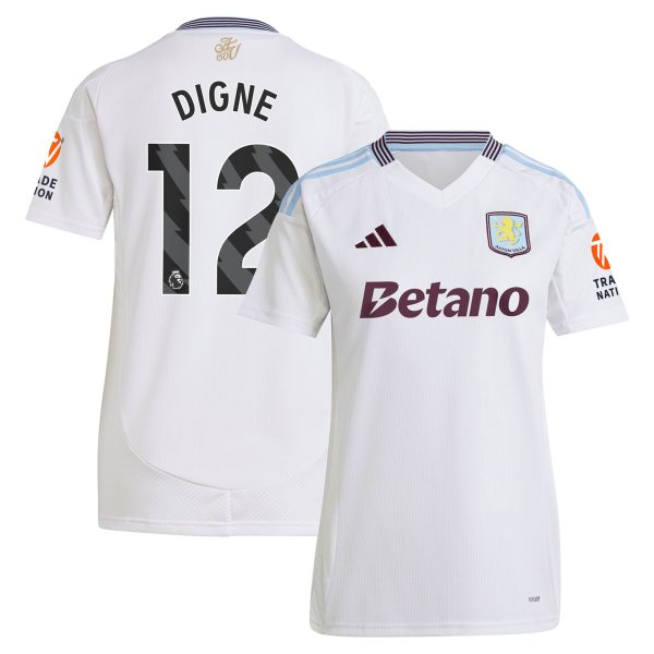 Explore the aston villa adidas away shirt 2024-25 – womens with digne 12 printing Collection of Aston Villa jerseys. Authentic, high-quality football shirts for every supporter, available worldwide.