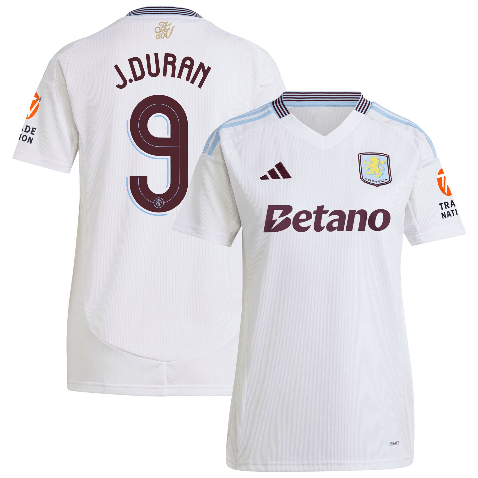 Explore the aston villa adidas away shirt 2024-25 – womens with duran 9 cup printing Collection of Aston Villa jerseys. Authentic, high-quality football shirts for every supporter, available worldwide.