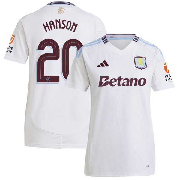 Explore the aston villa adidas away shirt 2024-25 – womens with hanson 20 cup printing Collection of Aston Villa jerseys. Authentic, high-quality football shirts for every supporter, available worldwide.