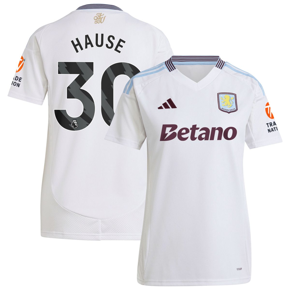 Explore the aston villa adidas away shirt 2024-25 – womens with hause 30 printing Collection of Aston Villa jerseys. Authentic, high-quality football shirts for every supporter, available worldwide.