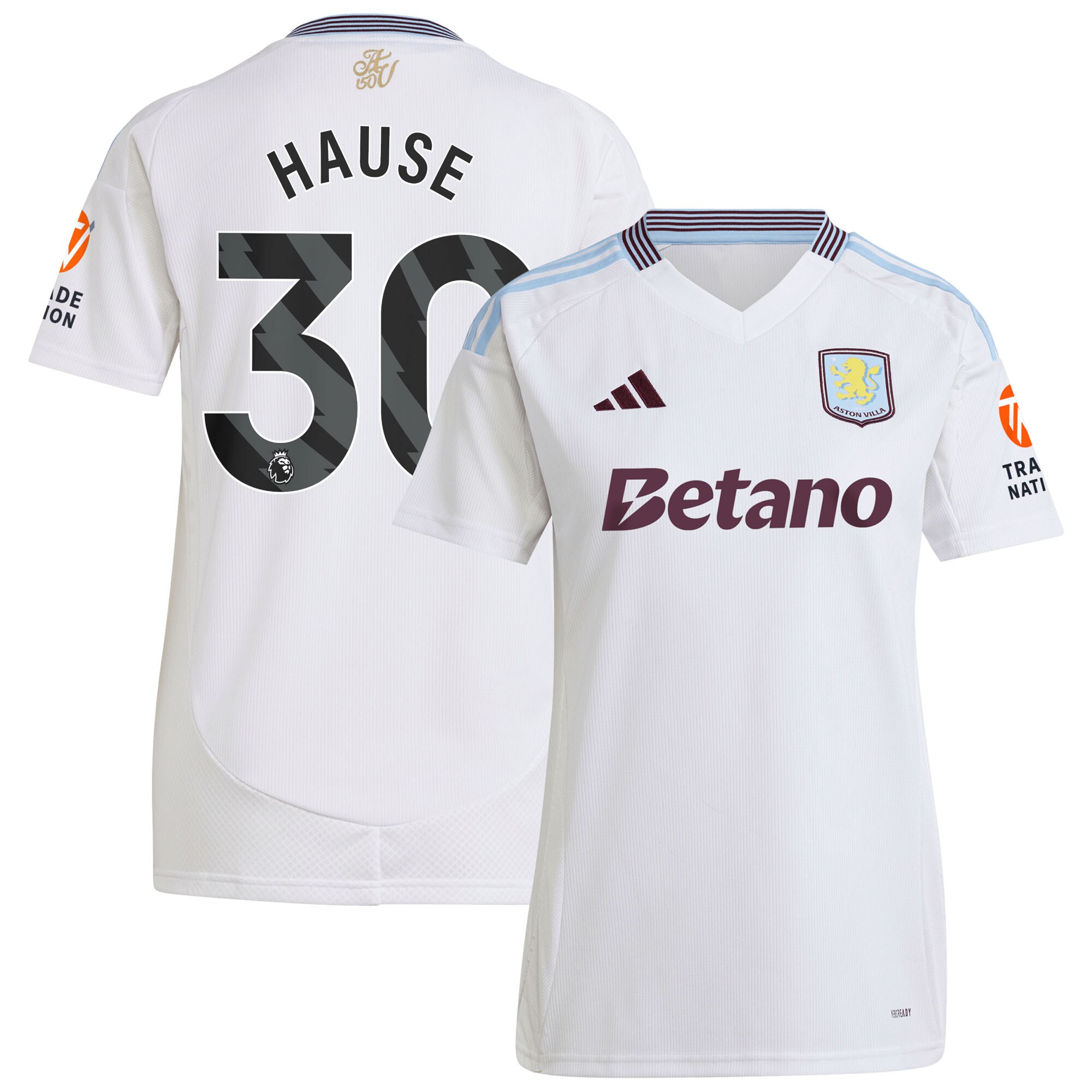 Explore the aston villa adidas away shirt 2024-25 – womens with hause 30 printing Collection of Aston Villa jerseys. Authentic, high-quality football shirts for every supporter, available worldwide.