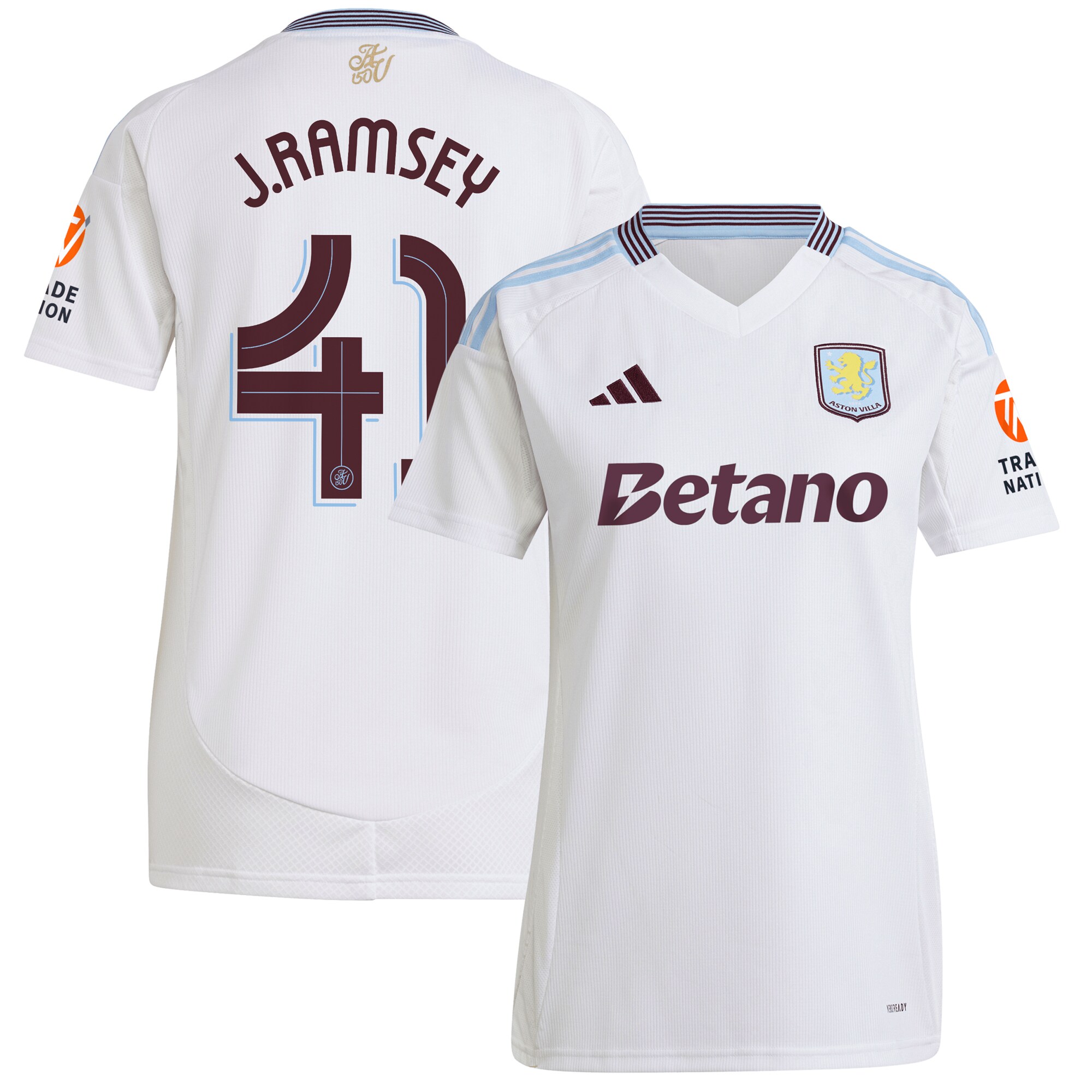 Explore the aston villa adidas away shirt 2024-25 – womens with j. ramsey 41 cup printing Collection of Aston Villa jerseys. Authentic, high-quality football shirts for every supporter, available worldwide.