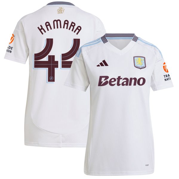 Explore the aston villa adidas away shirt 2024-25 – womens with kamara 44 cup printing Collection of Aston Villa jerseys. Authentic, high-quality football shirts for every supporter, available worldwide.