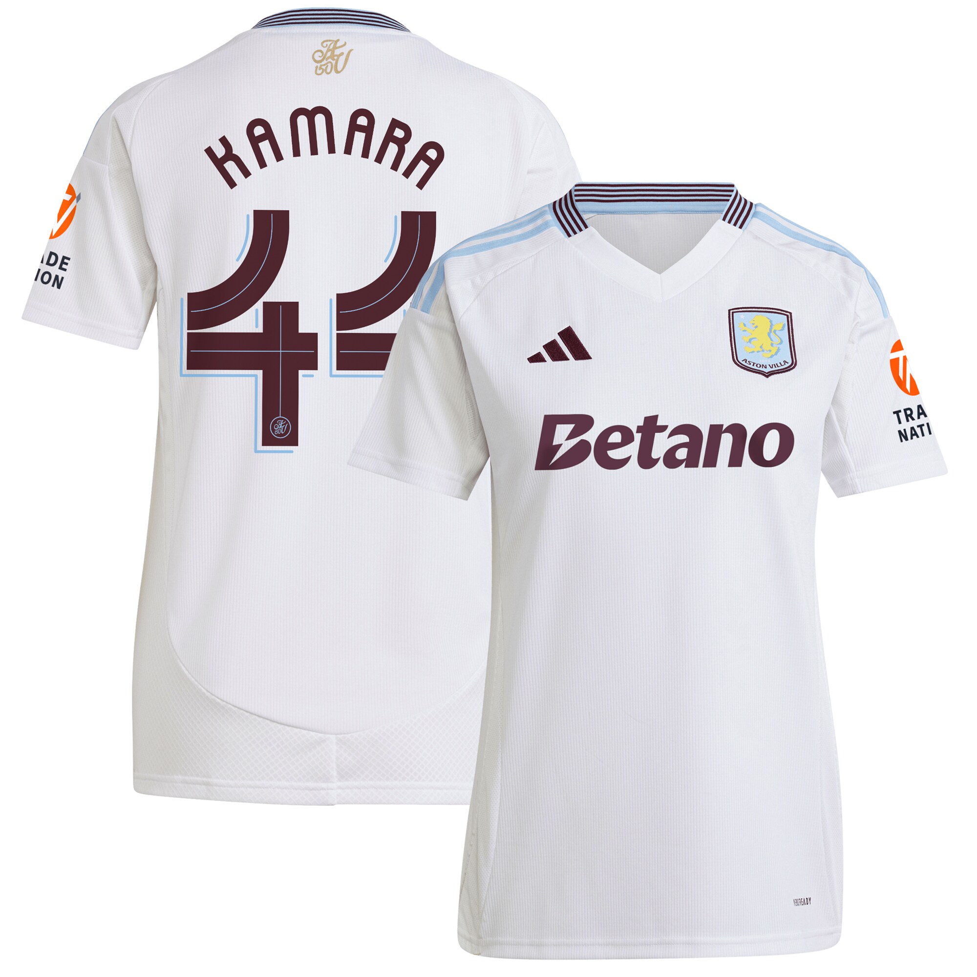 Explore the aston villa adidas away shirt 2024-25 – womens with kamara 44 cup printing Collection of Aston Villa jerseys. Authentic, high-quality football shirts for every supporter, available worldwide.