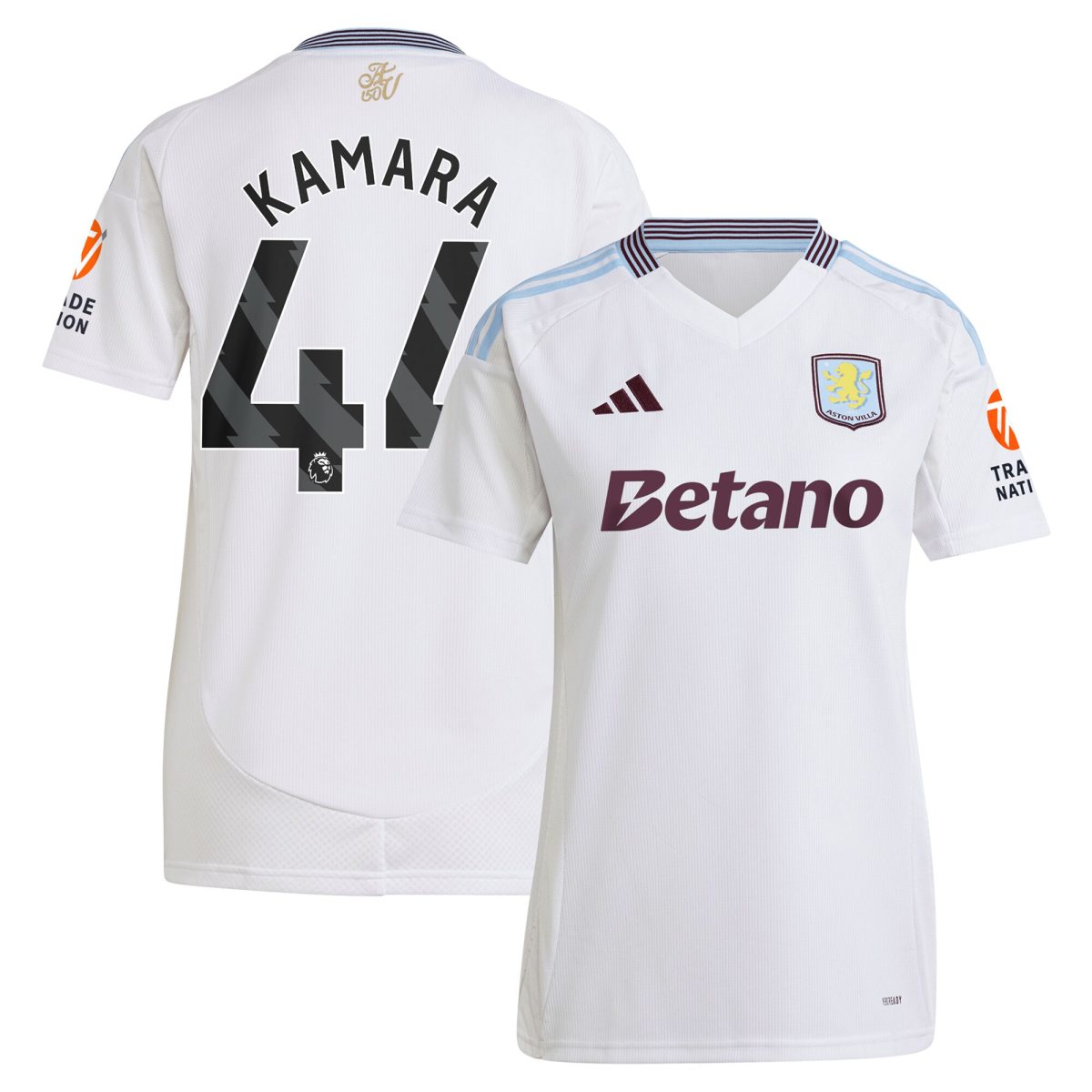 Explore the aston villa adidas away shirt 2024-25 – womens with kamara 44 printing Collection of Aston Villa jerseys. Authentic, high-quality football shirts for every supporter, available worldwide.