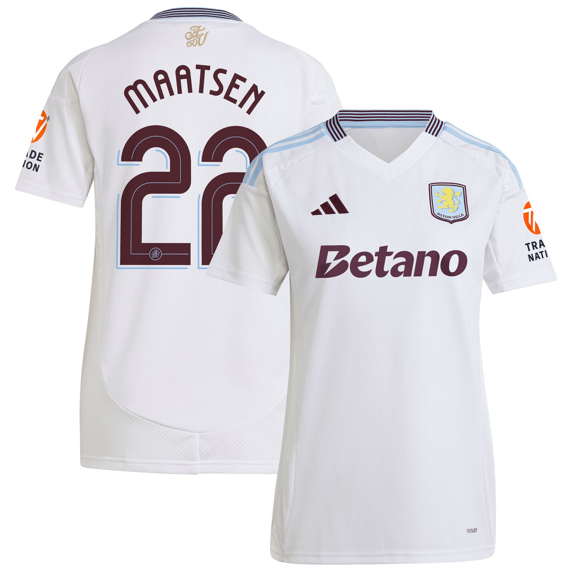Explore the aston villa adidas away shirt 2024-25 – womens with maatsen 22 cup printing Collection of Aston Villa jerseys. Authentic, high-quality football shirts for every supporter, available worldwide.