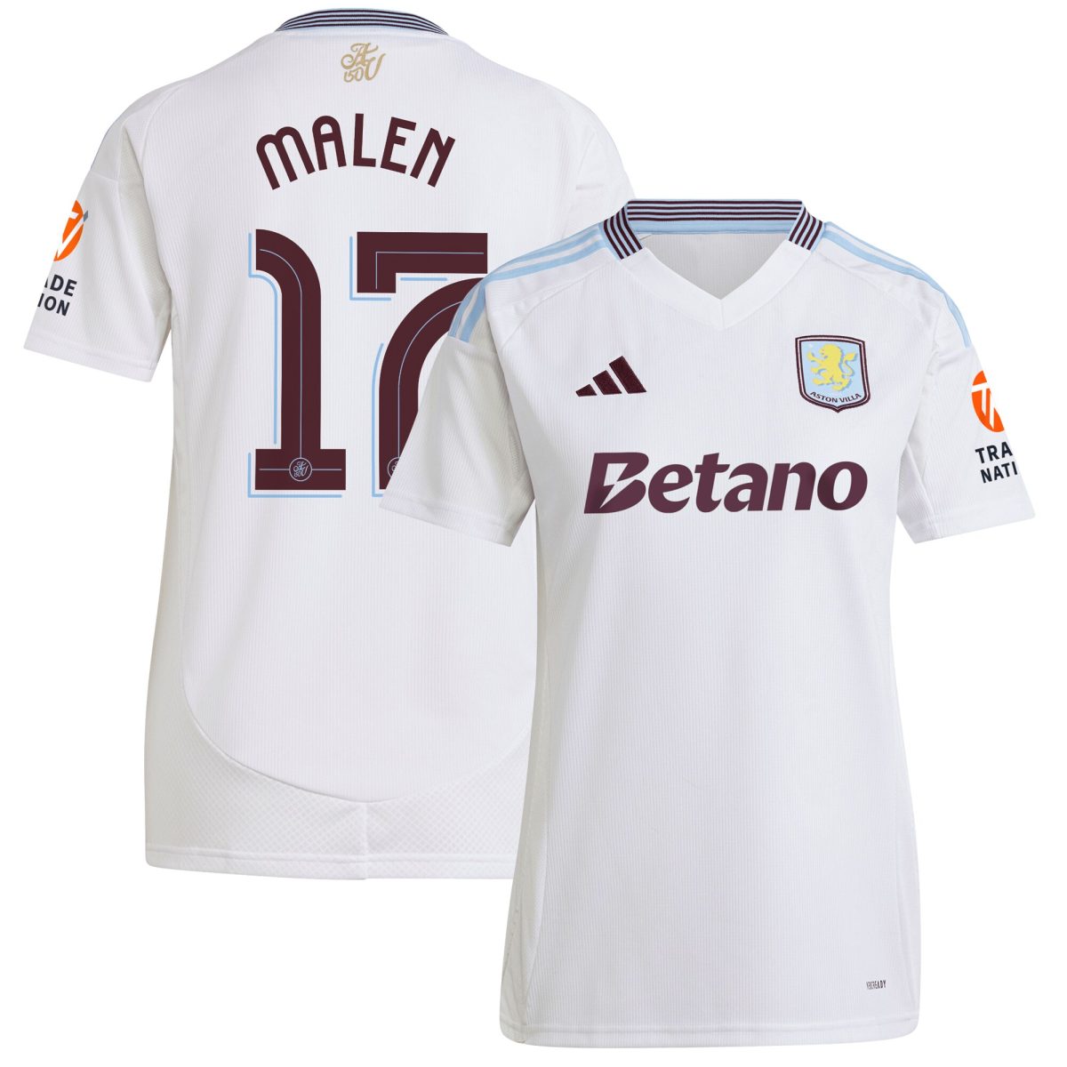 Explore the aston villa adidas away shirt 2024-25 – womens with malen 17 cup printing Collection of Aston Villa jerseys. Authentic, high-quality football shirts for every supporter, available worldwide.