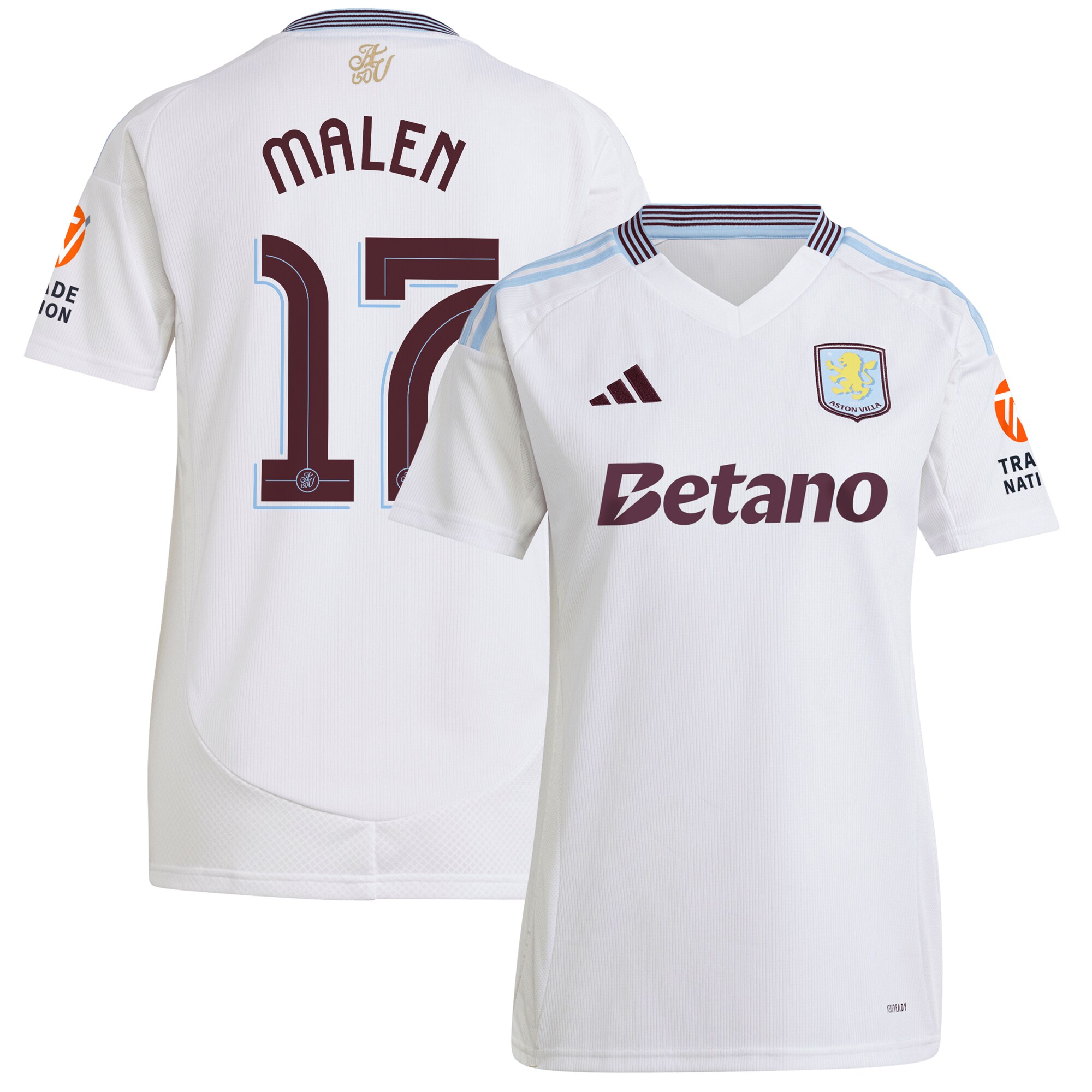 Explore the aston villa adidas away shirt 2024-25 – womens with malen 17 cup printing Collection of Aston Villa jerseys. Authentic, high-quality football shirts for every supporter, available worldwide.