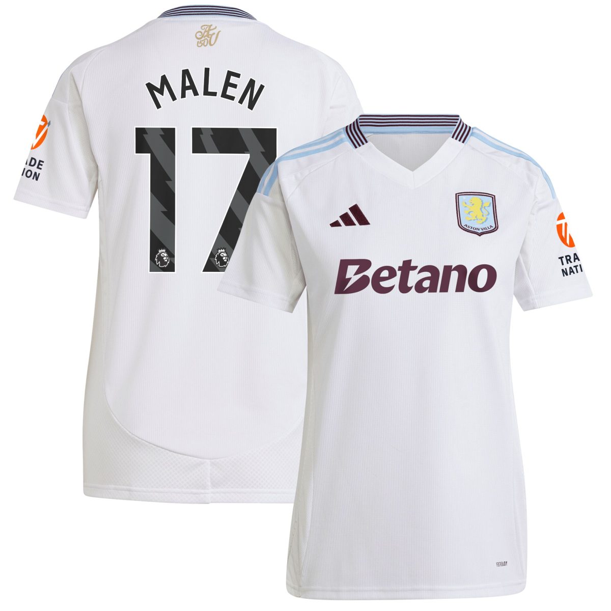 Explore the aston villa adidas away shirt 2024-25 – womens with malen 17 printing Collection of Aston Villa jerseys. Authentic, high-quality football shirts for every supporter, available worldwide.