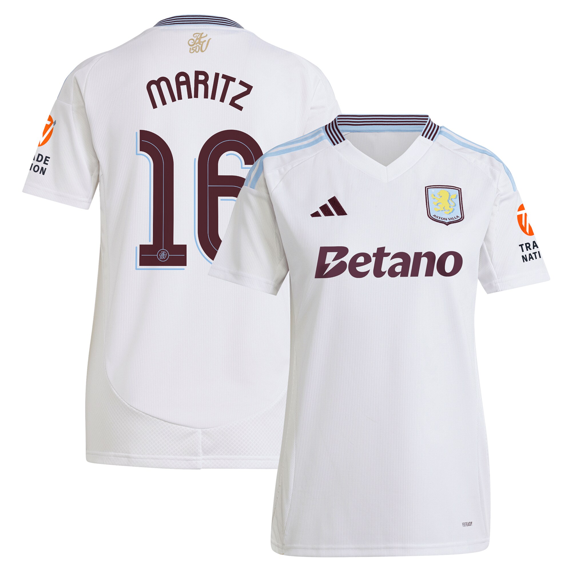Explore the aston villa adidas away shirt 2024-25 – womens with maritz 16 cup printing Collection of Aston Villa jerseys. Authentic, high-quality football shirts for every supporter, available worldwide.