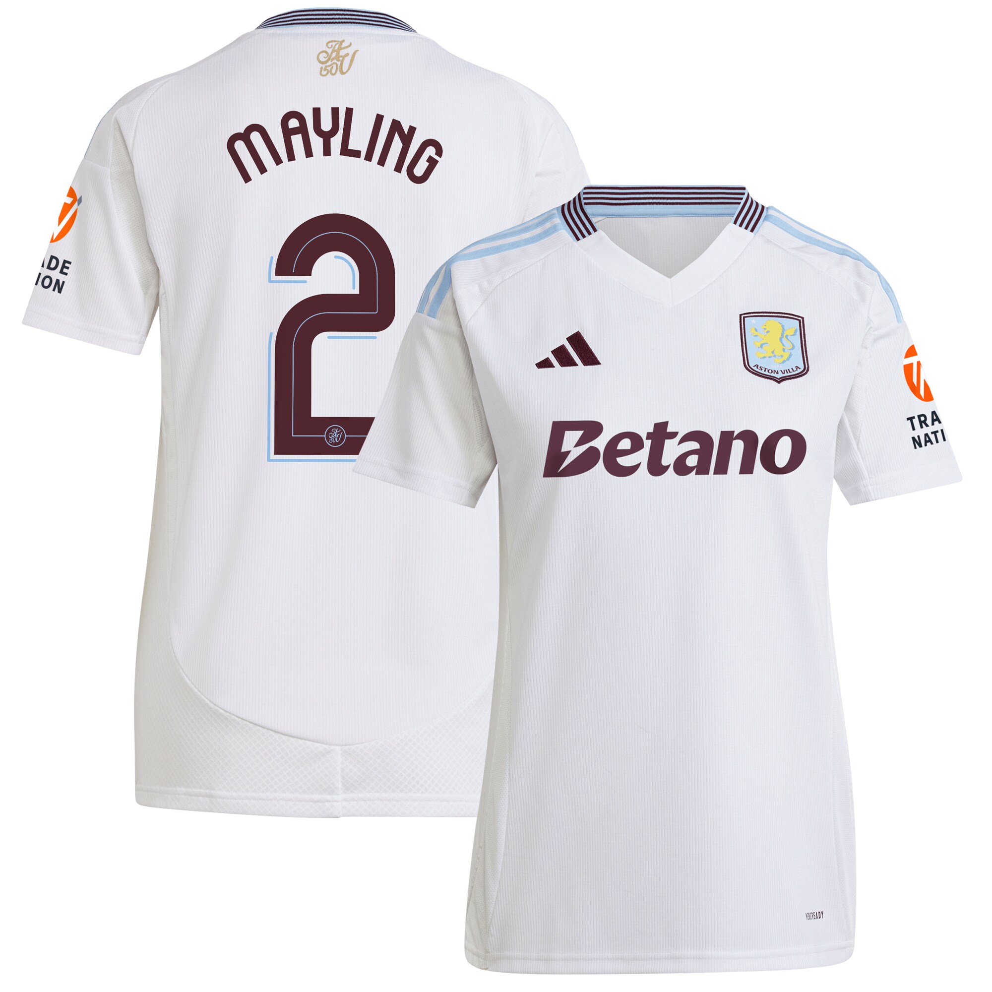 Explore the aston villa adidas away shirt 2024-25 – womens with mayling 2 cup printing Collection of Aston Villa jerseys. Authentic, high-quality football shirts for every supporter, available worldwide.