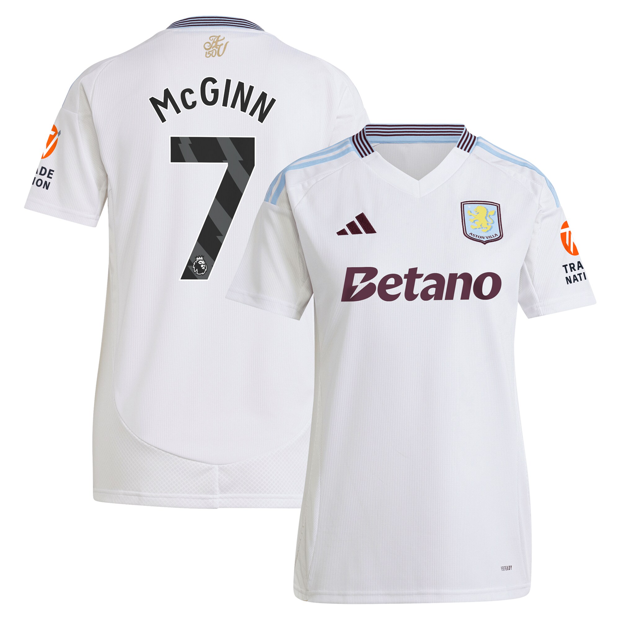 Explore the aston villa adidas away shirt 2024-25 – womens with mcginn 7 printing Collection of Aston Villa jerseys. Authentic, high-quality football shirts for every supporter, available worldwide.