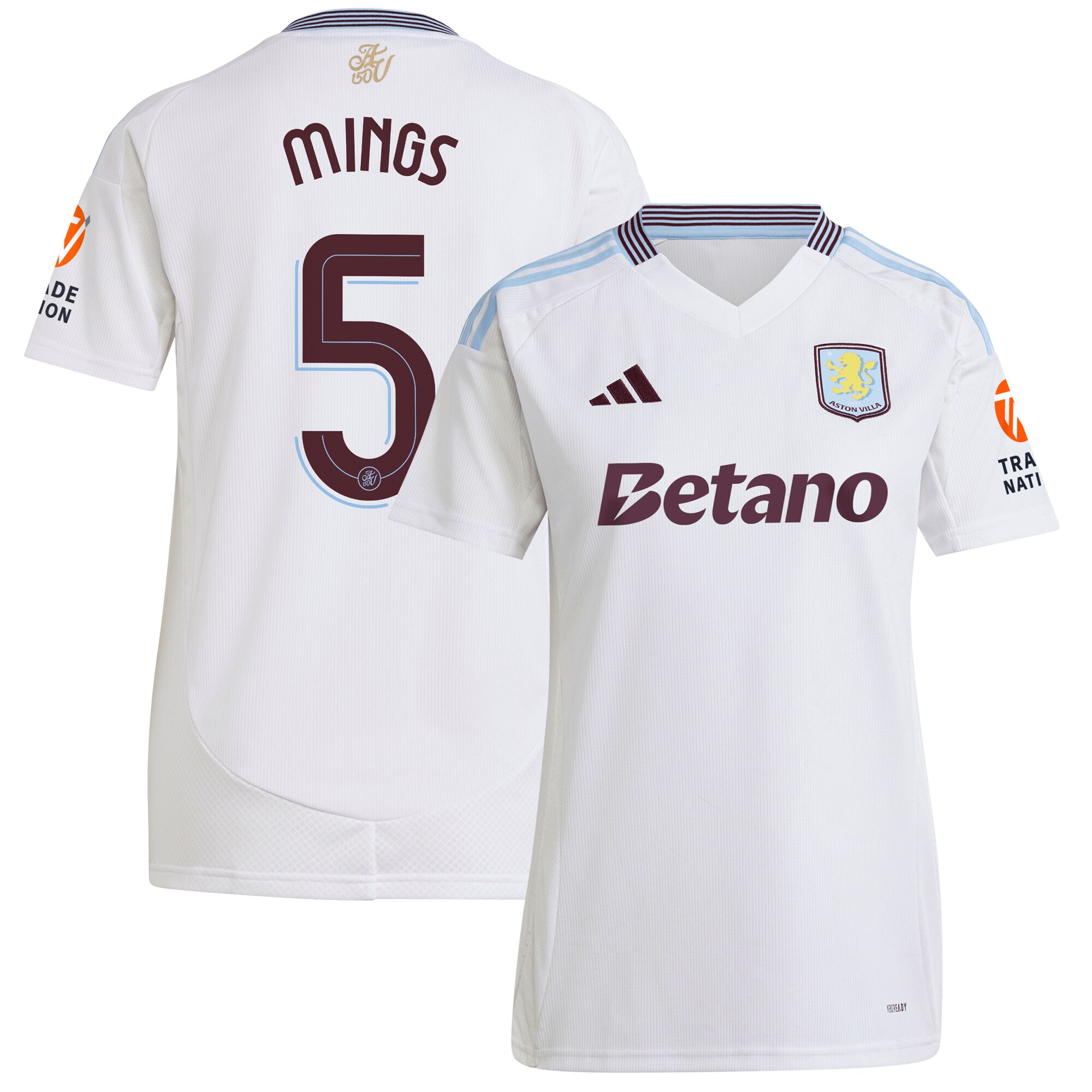 Explore the aston villa adidas away shirt 2024-25 – womens with mings 5 cup printing Collection of Aston Villa jerseys. Authentic, high-quality football shirts for every supporter, available worldwide.