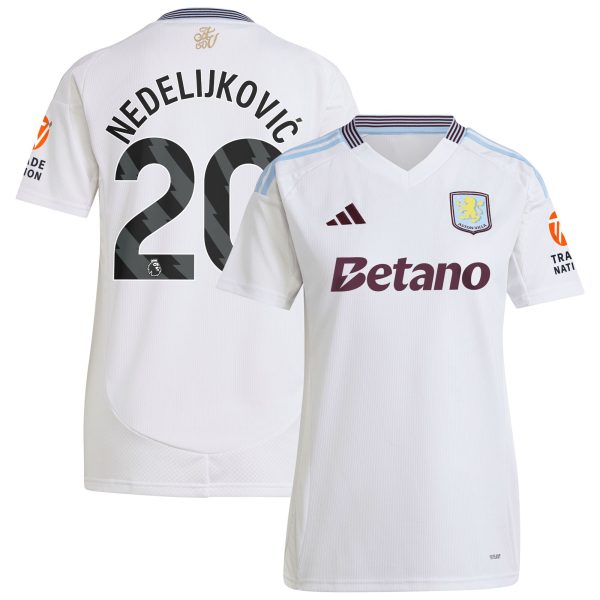 Explore the aston villa adidas away shirt 2024-25 – womens with nedeljković 20 printing Collection of Aston Villa jerseys. Authentic, high-quality football shirts for every supporter, available worldwide.